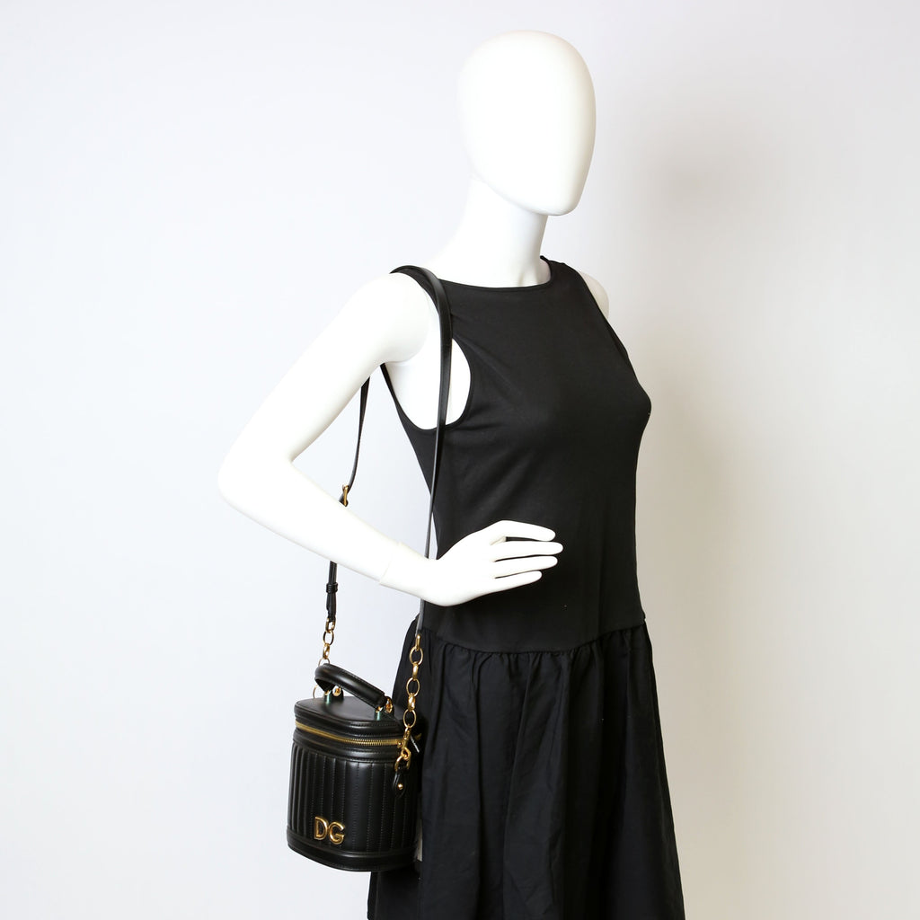 DG Girls Top Handle Bucket Nappa Black