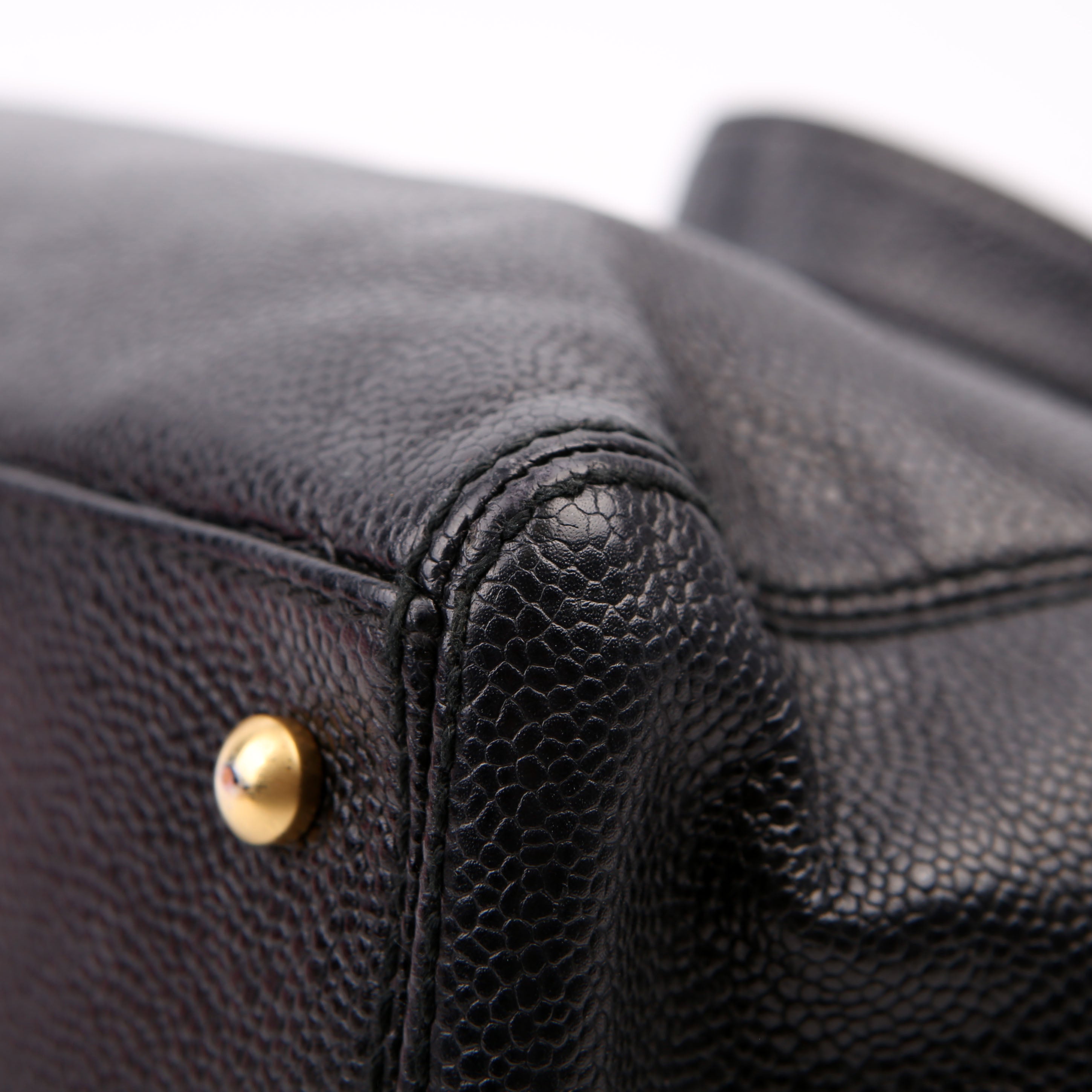 Bekko Chain Tote Caviar 9M Black