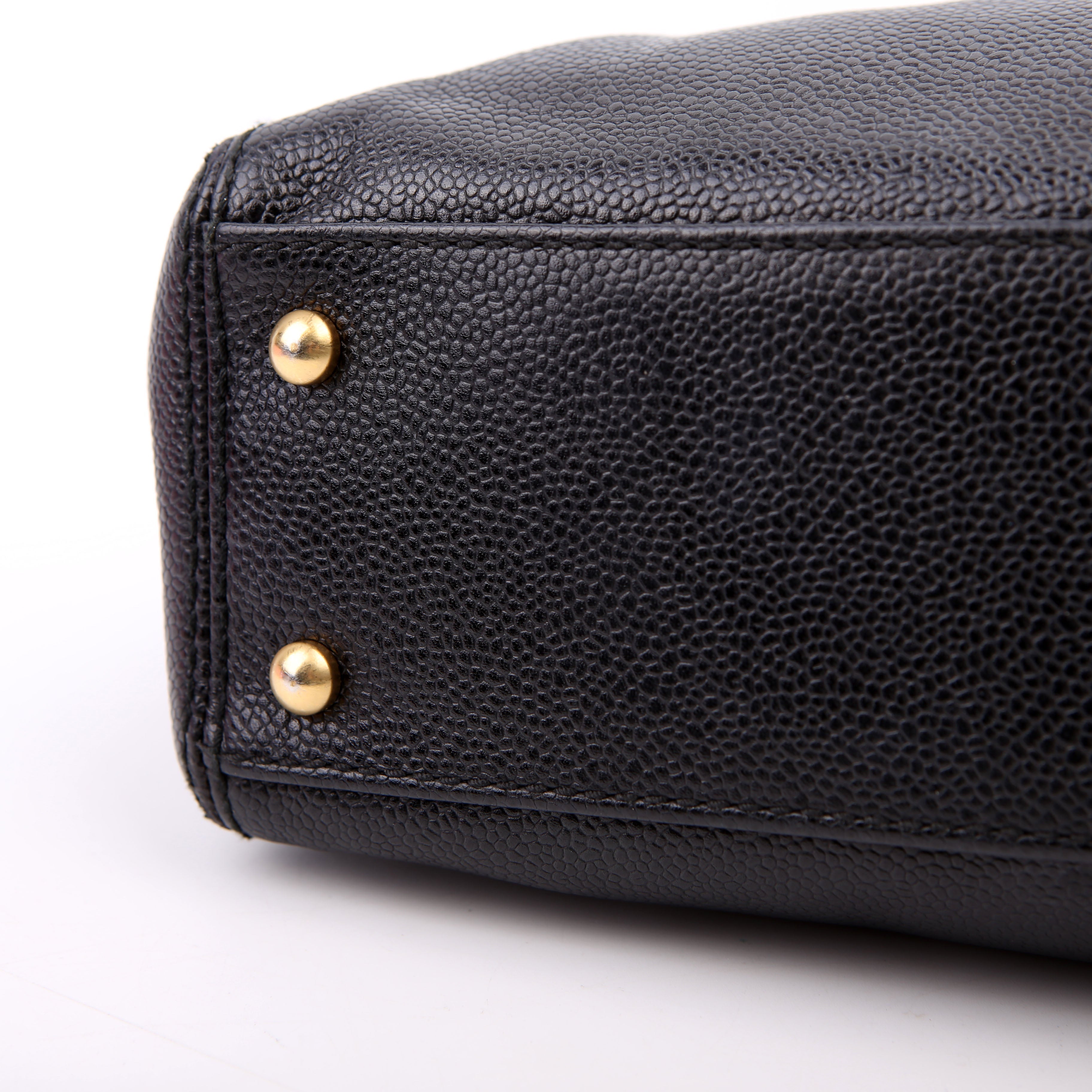 Bekko Chain Tote Caviar 9M Black