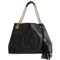 536196 Soho Chain Tote Newer Black