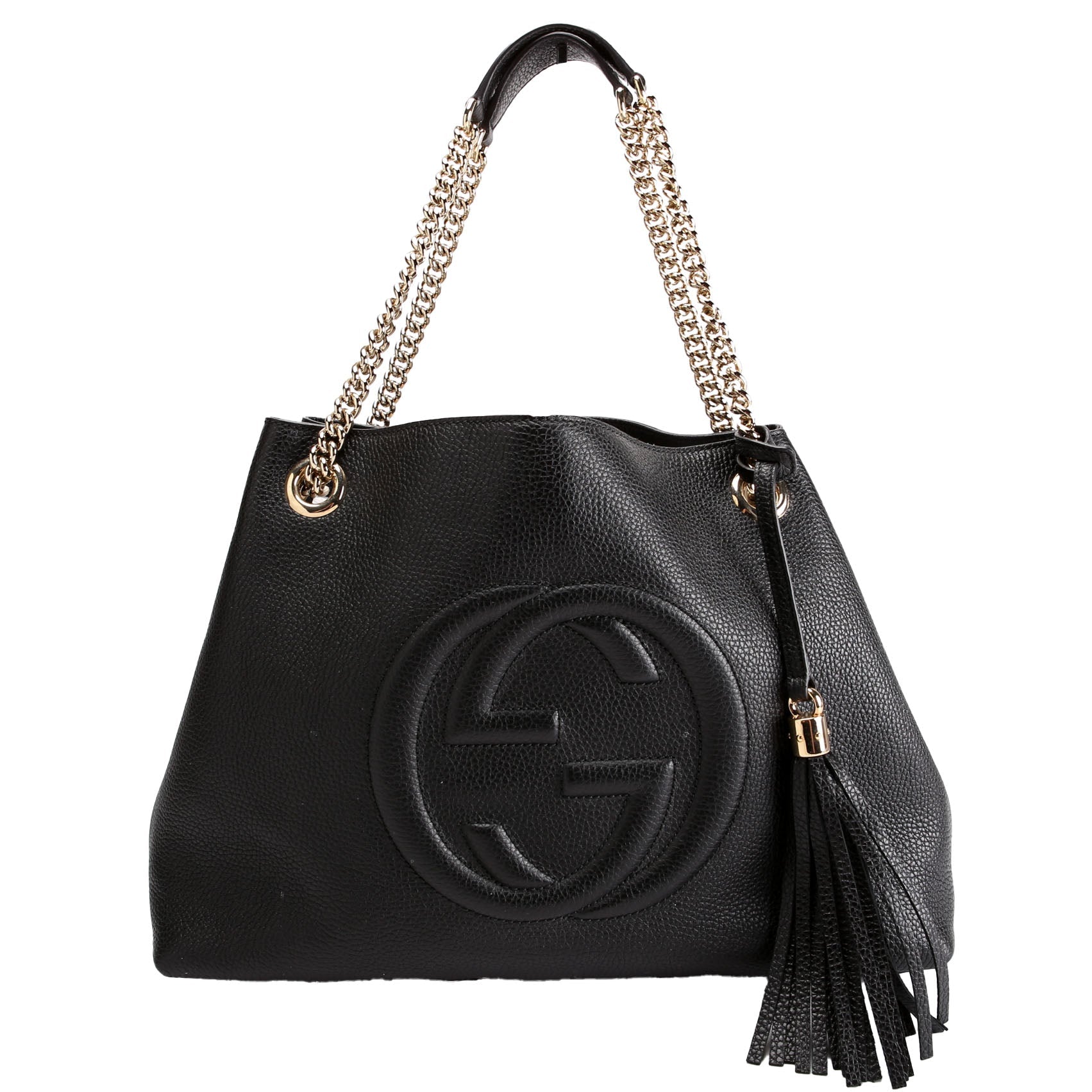 536196 Soho Chain Tote Newer Black