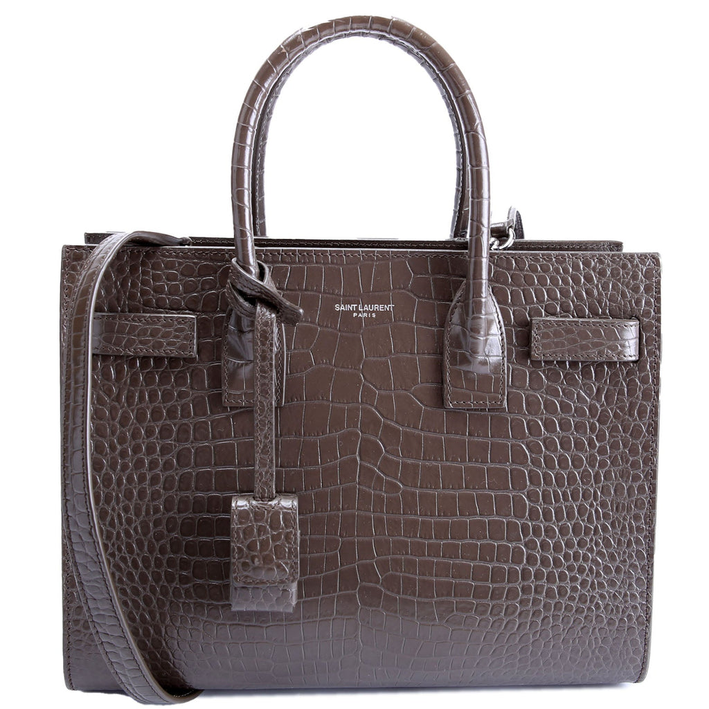 Sac De Jour Baby Crocodile Embossed 421863 Brown