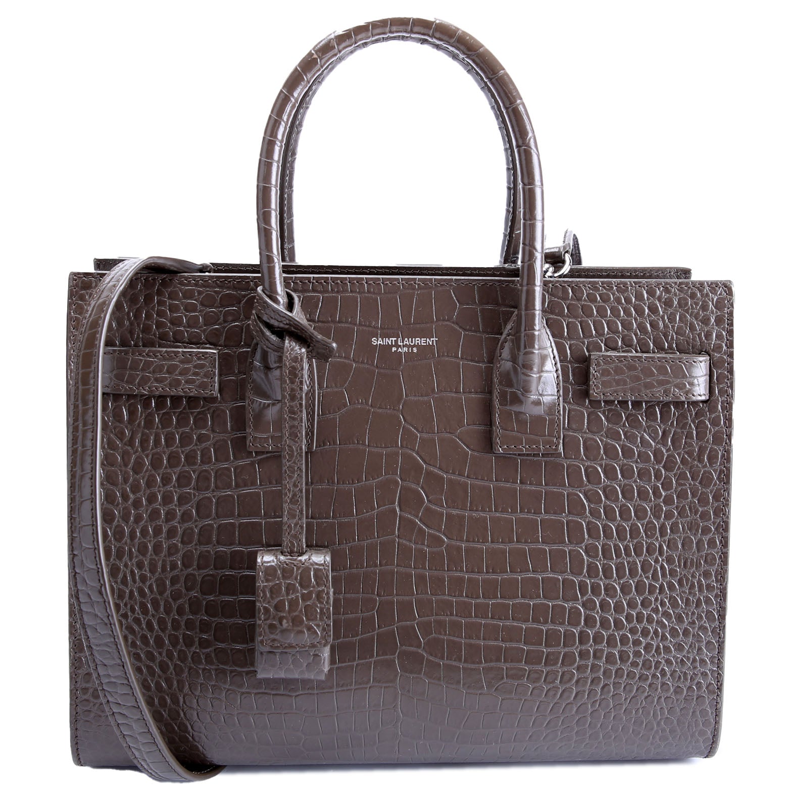 Sac De Jour Baby Crocodile Embossed 421863 Brown