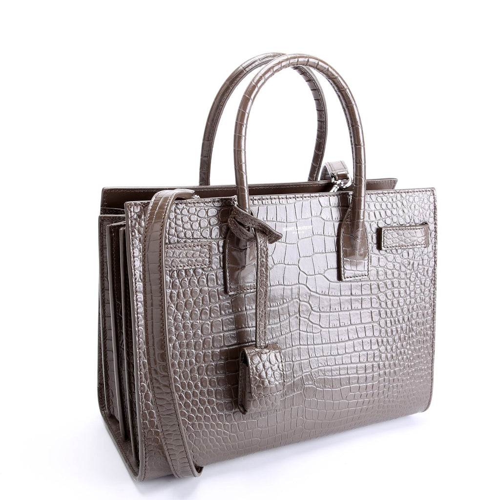Sac De Jour Baby Crocodile Embossed 421863 Brown