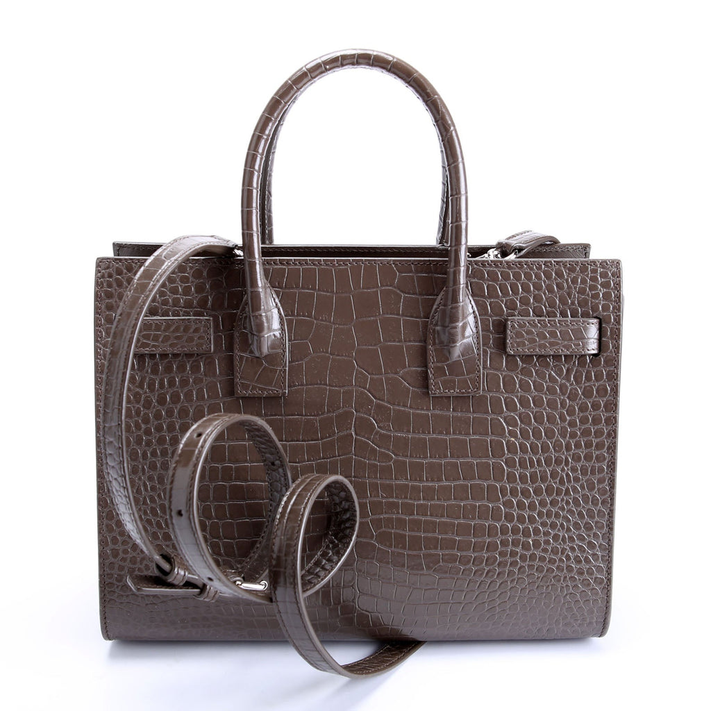 Sac De Jour Baby Crocodile Embossed 421863 Brown