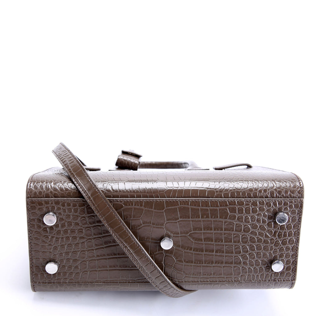 Sac De Jour Baby Crocodile Embossed 421863 Brown