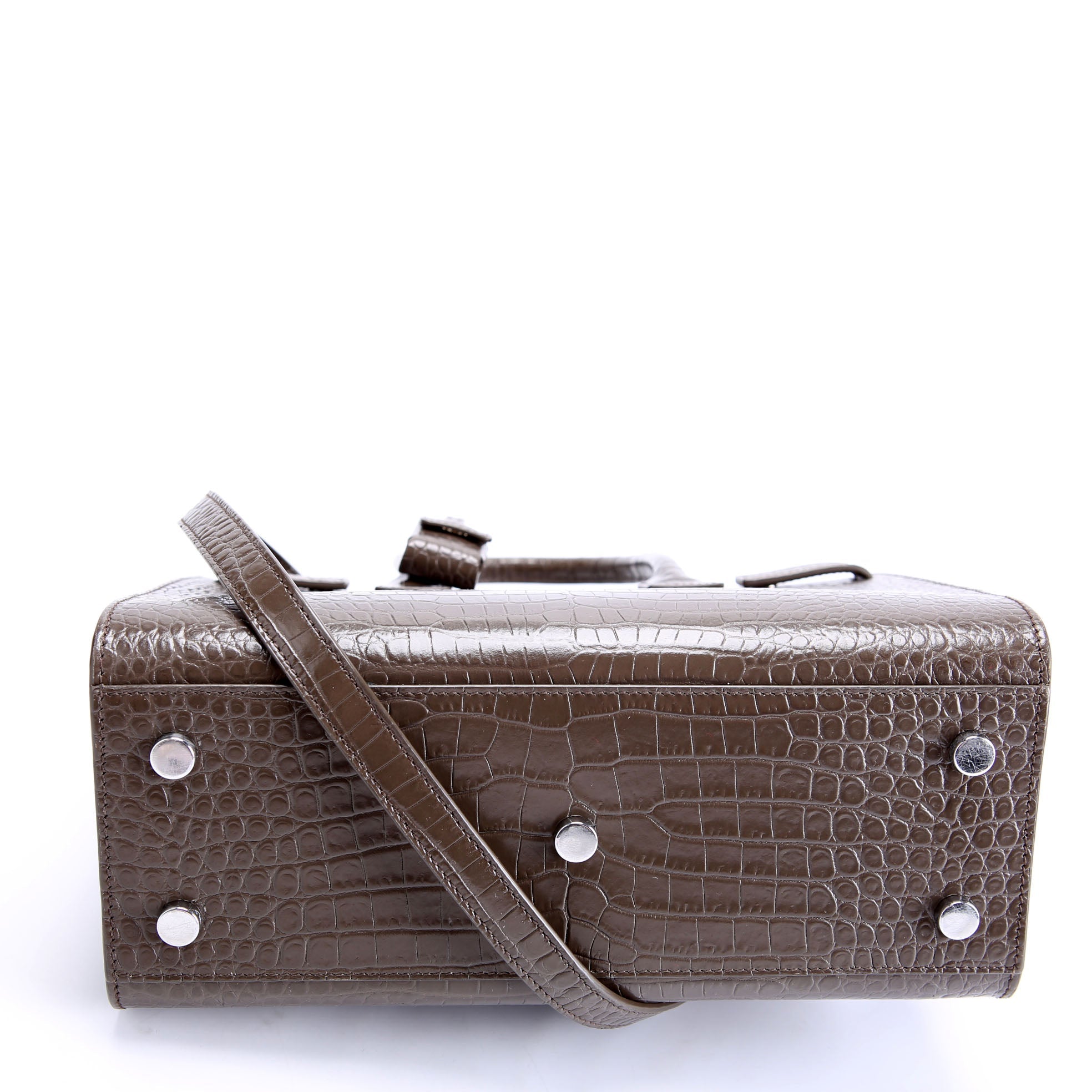 Sac De Jour Baby Crocodile Embossed 421863 Brown