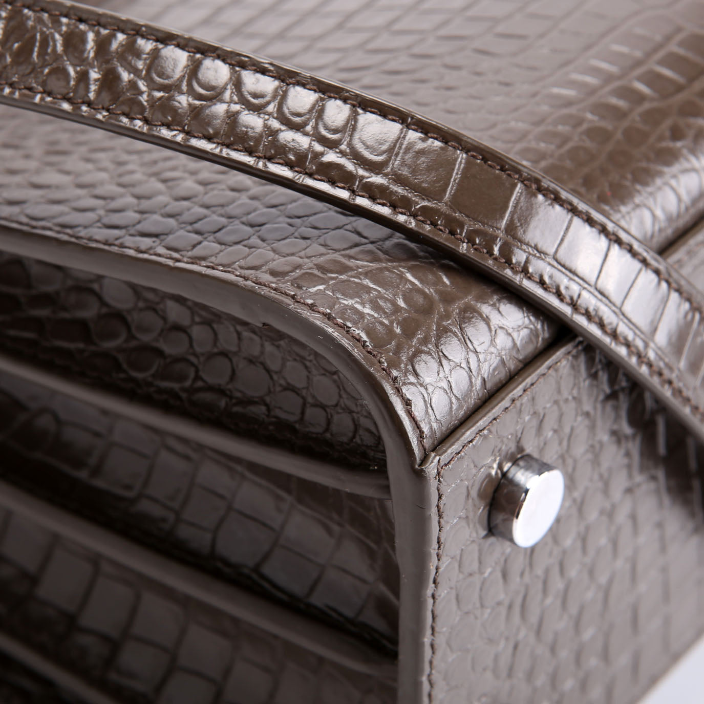 Sac De Jour Baby Crocodile Embossed 421863 Brown