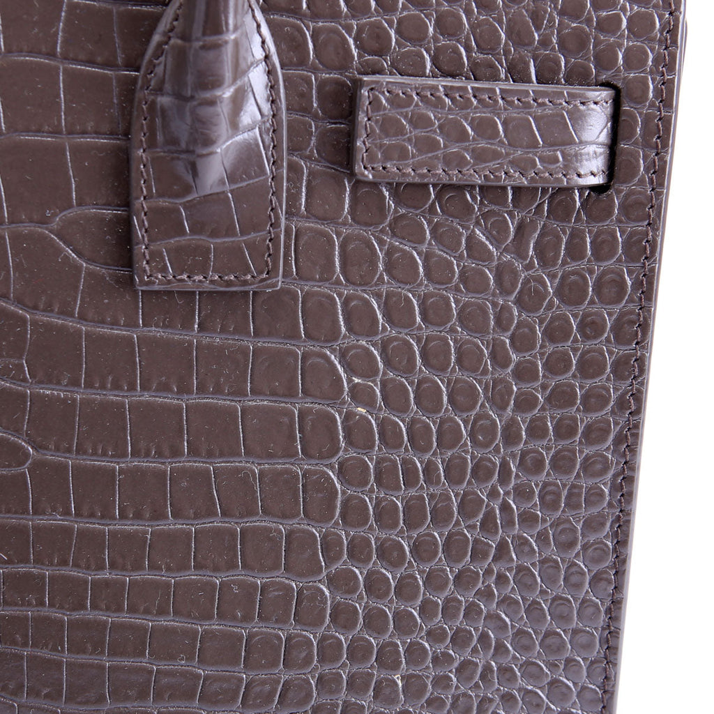 Sac De Jour Baby Crocodile Embossed 421863 Brown