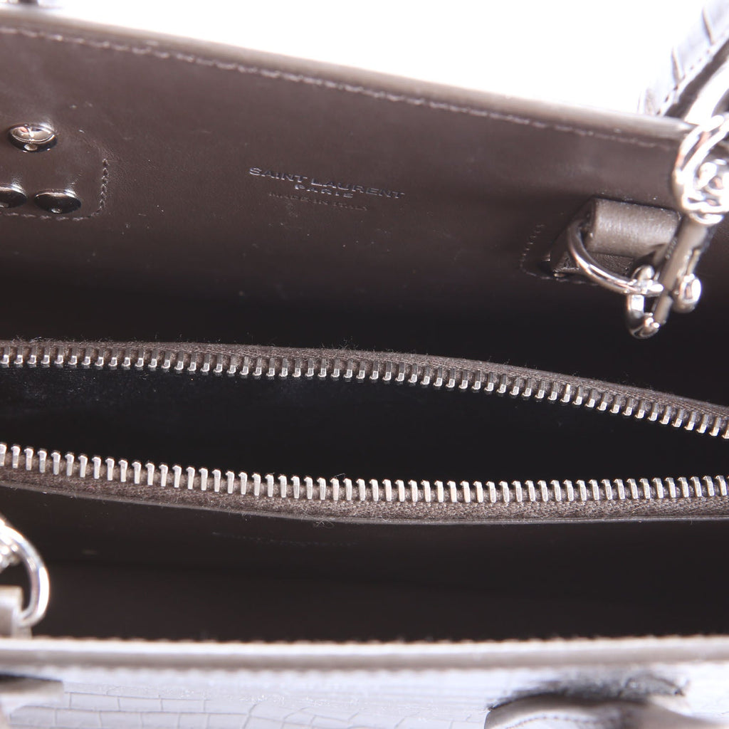 Sac De Jour Baby Crocodile Embossed 421863 Brown