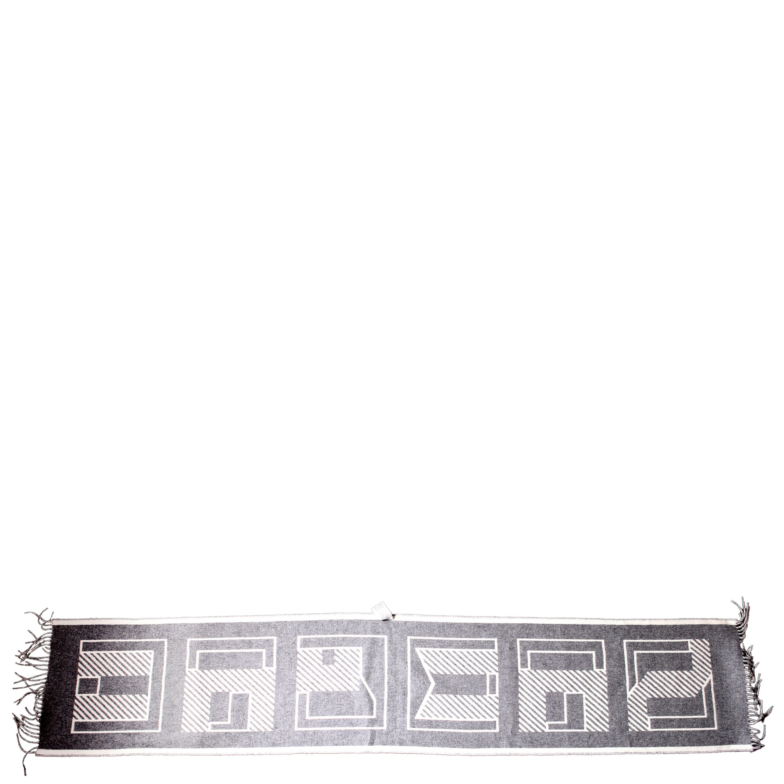 Casaque Lettres Au Carre Cashmere Grey/White