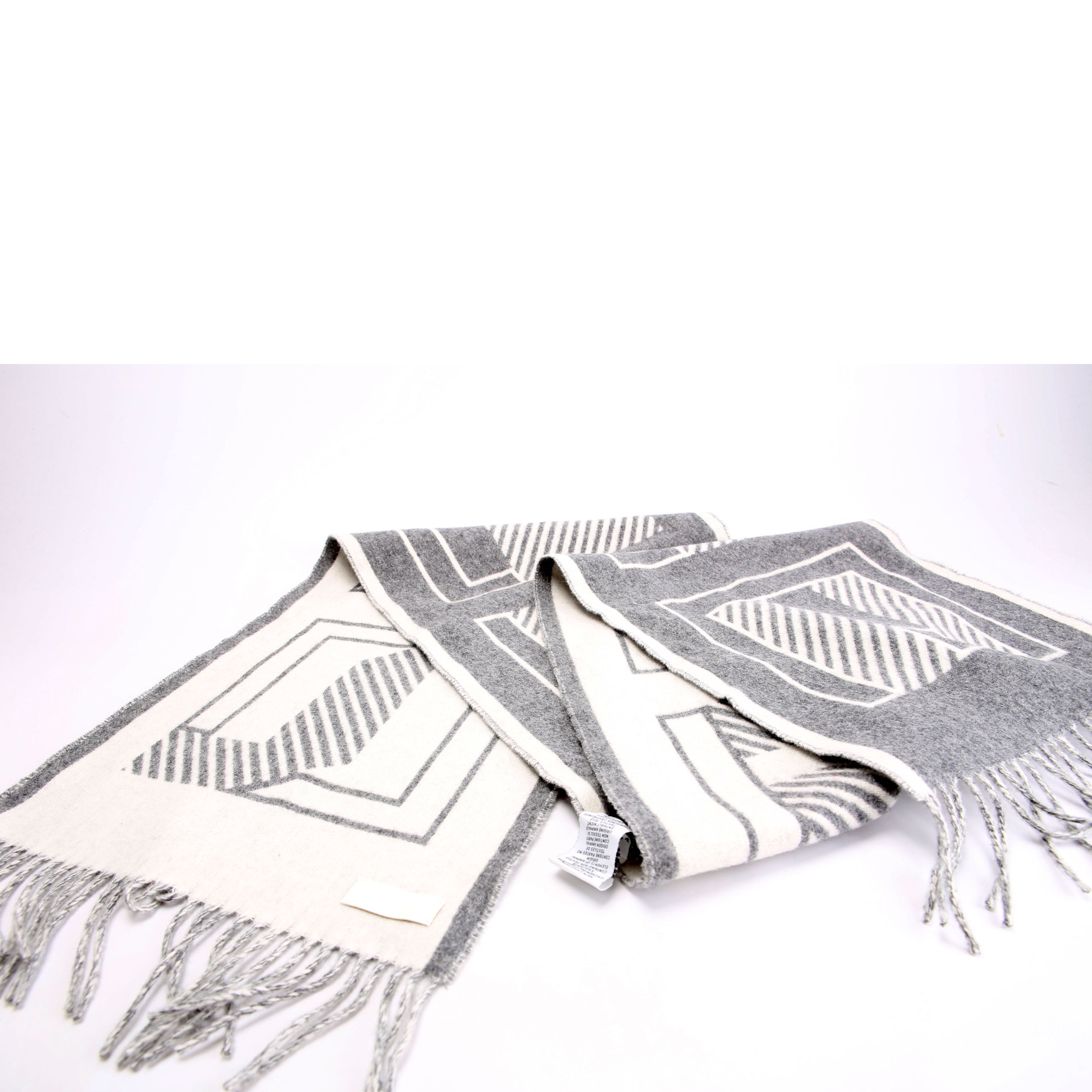 Casaque Lettres Au Carre Cashmere Grey/White