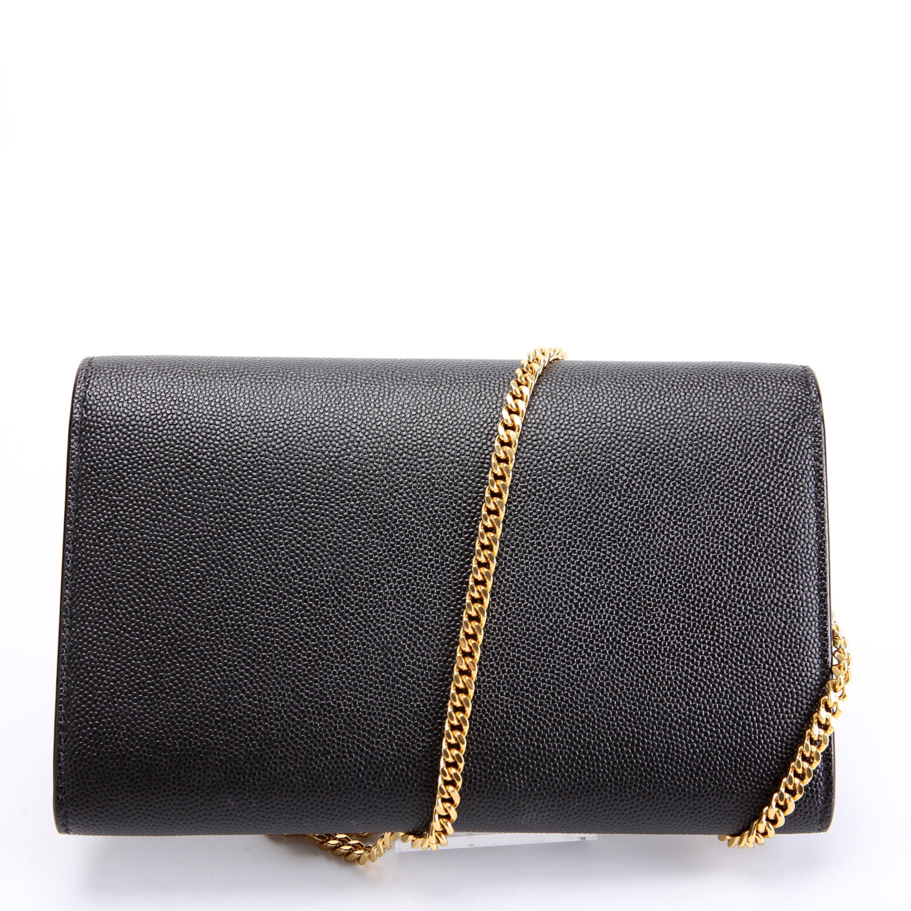 Uptown Chain Wallet Grain 607788 Black