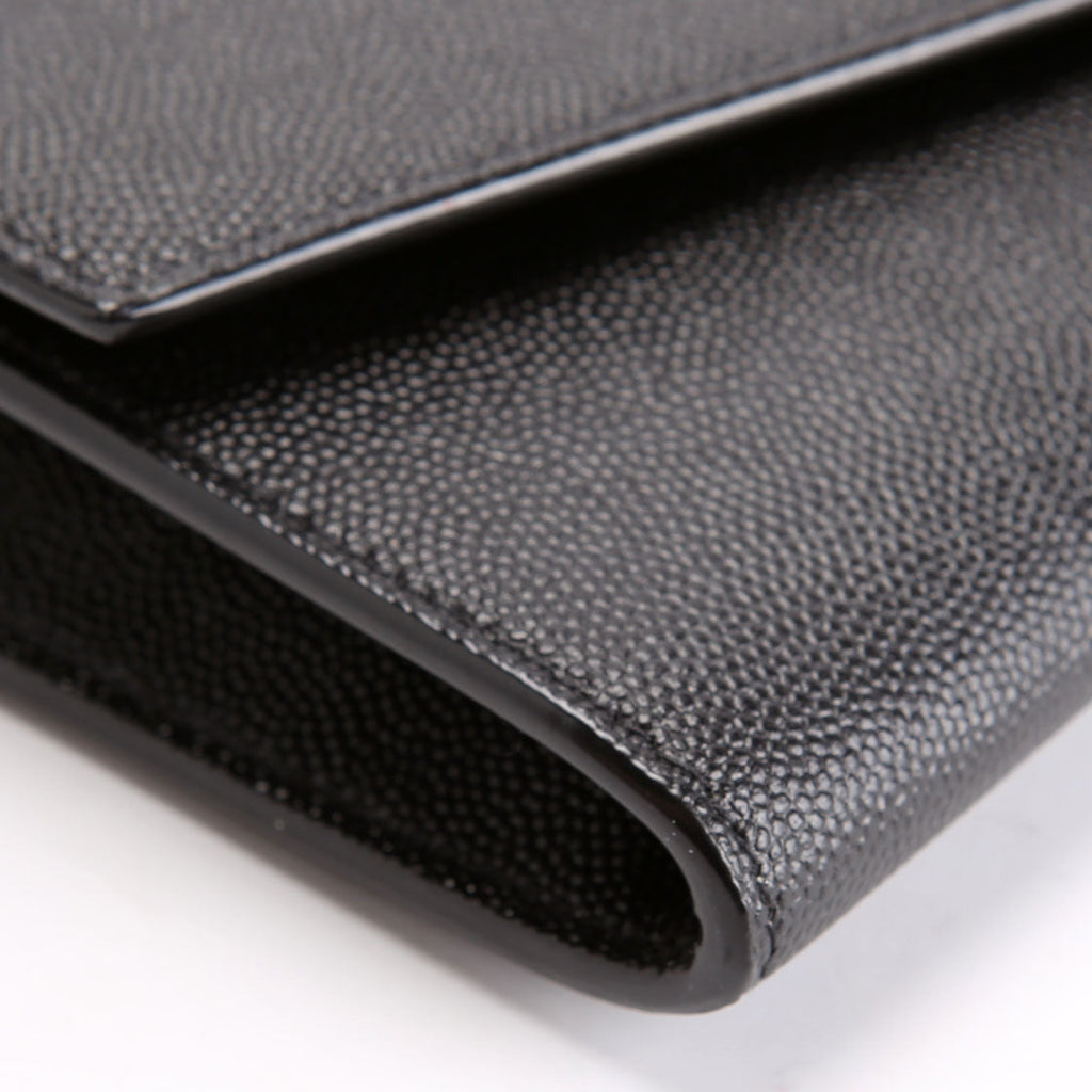 Uptown Chain Wallet Grain 607788 Black