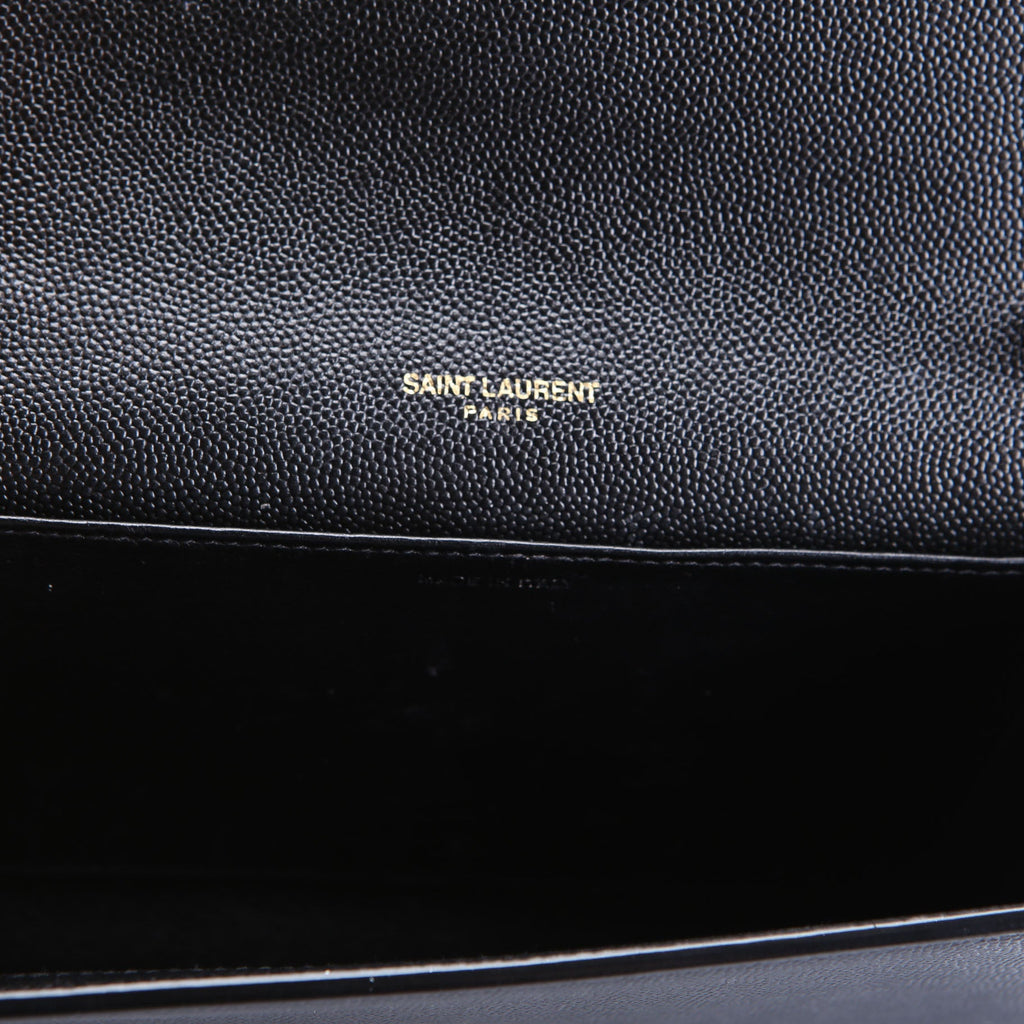 Uptown Chain Wallet Grain 607788 Black