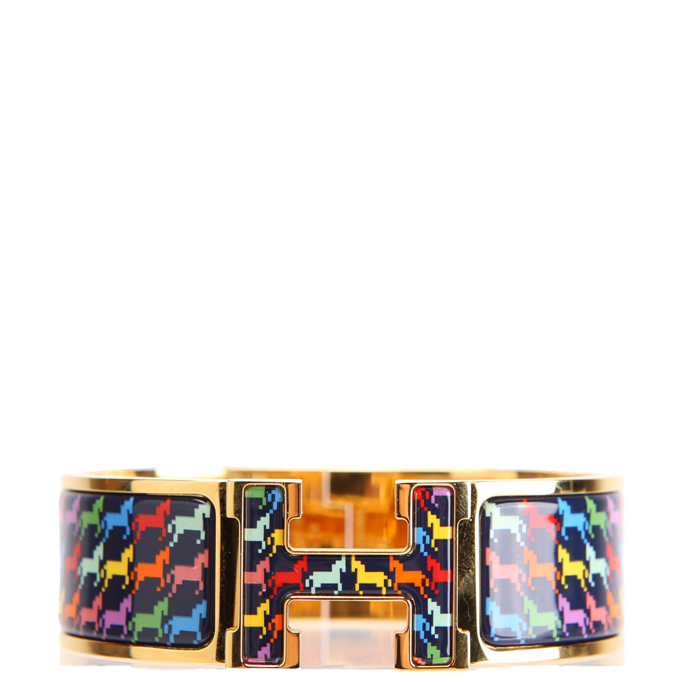 Clic Clac Cheval Pixel Wide GM Bracelet Gold/Multicolor
