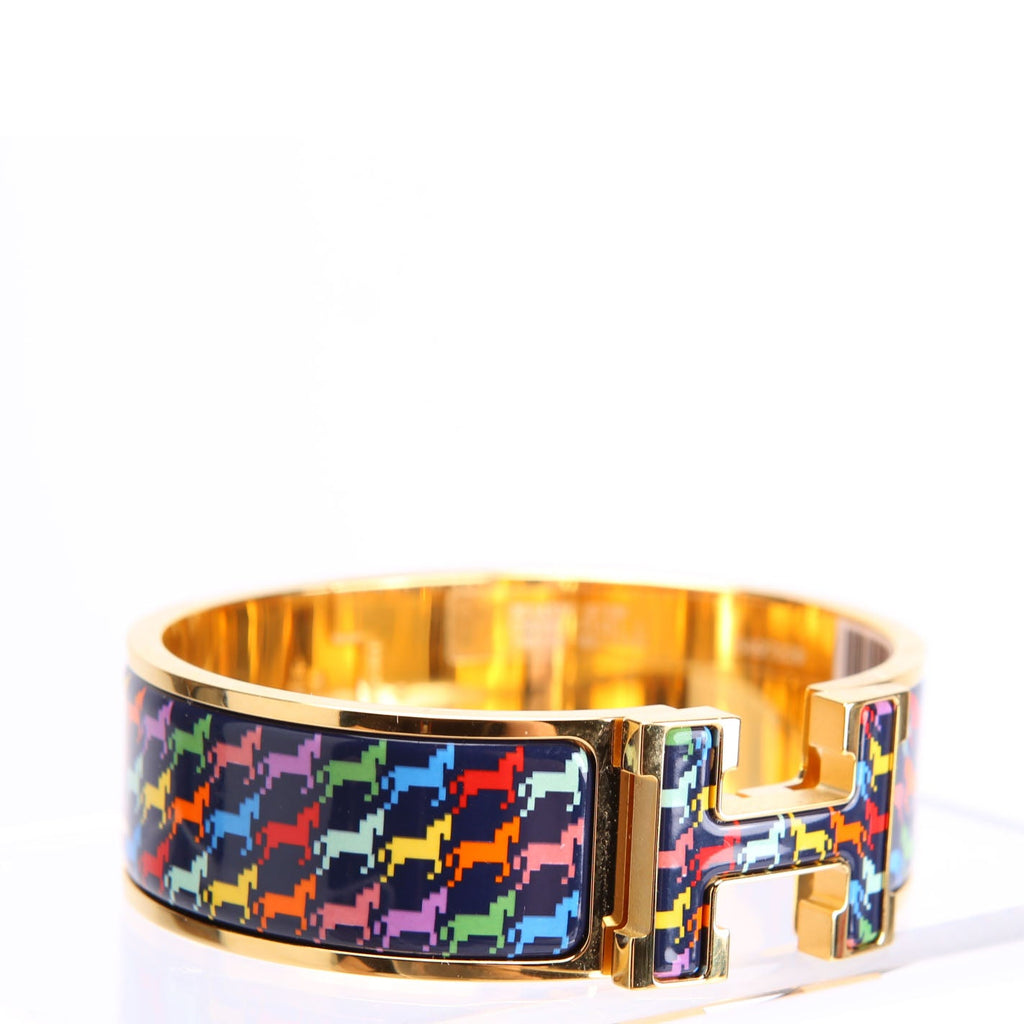 Clic Clac Cheval Pixel Wide GM Bracelet Gold/Multicolor