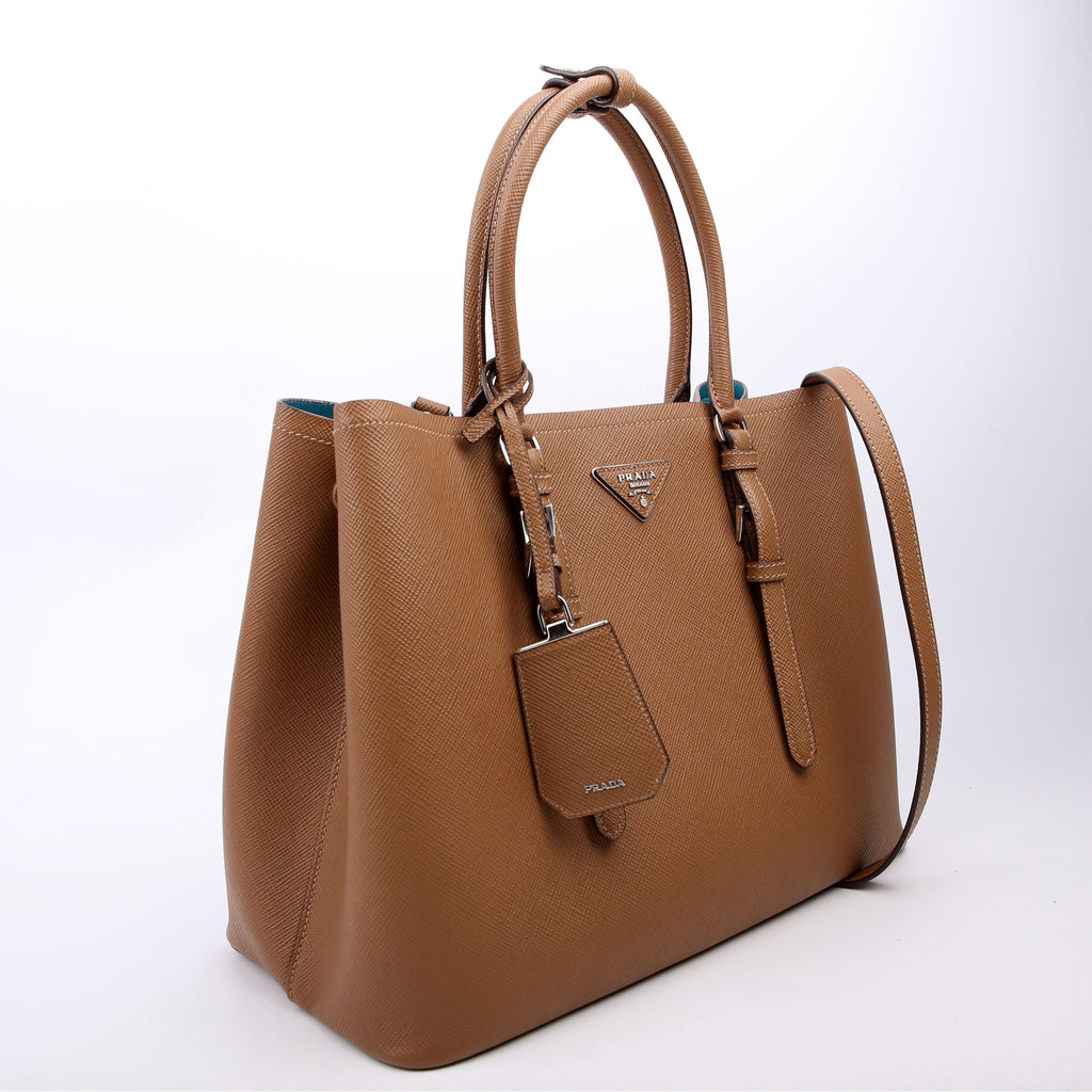 Saffiano Cuir Double Medium Brown