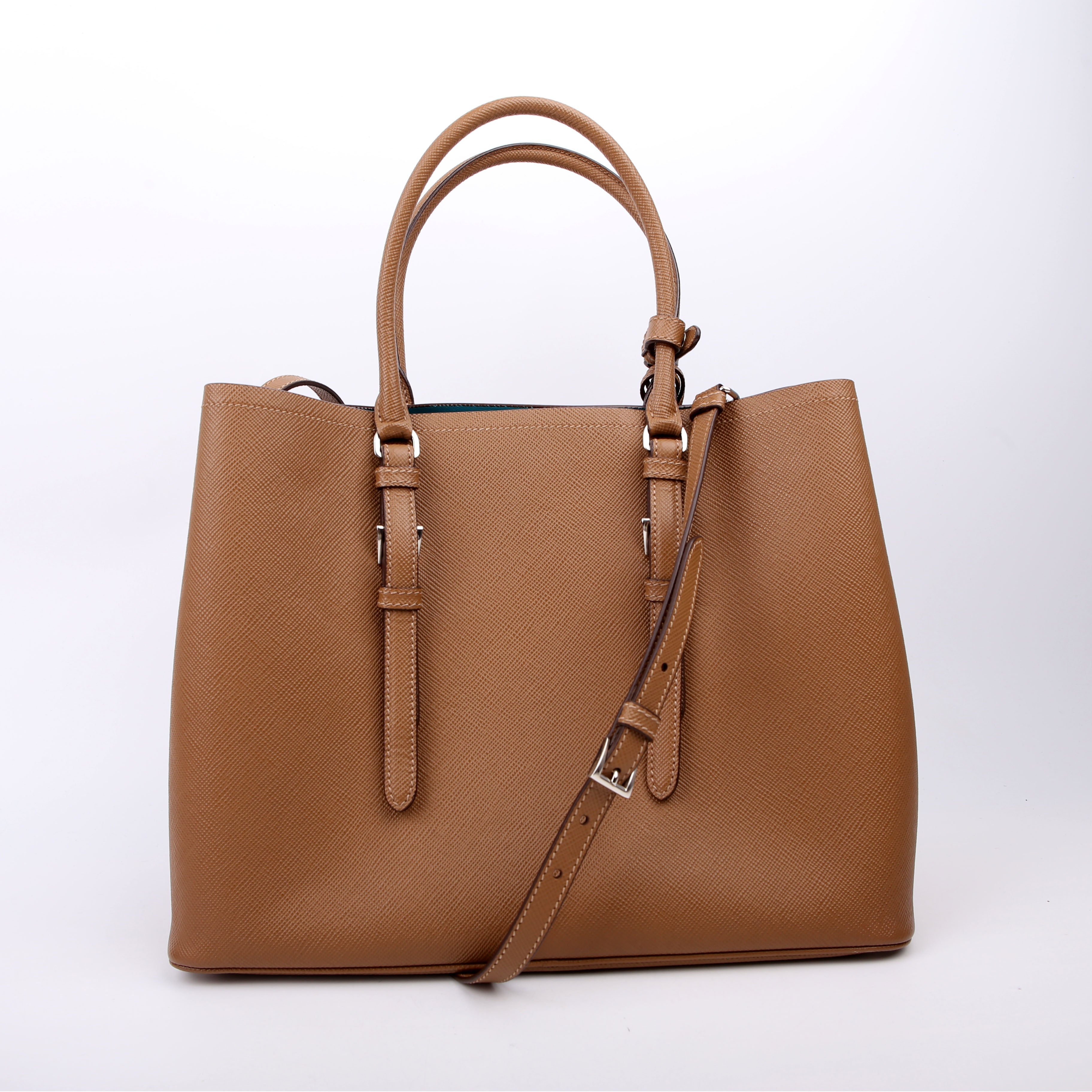 Saffiano Cuir Double Medium Brown