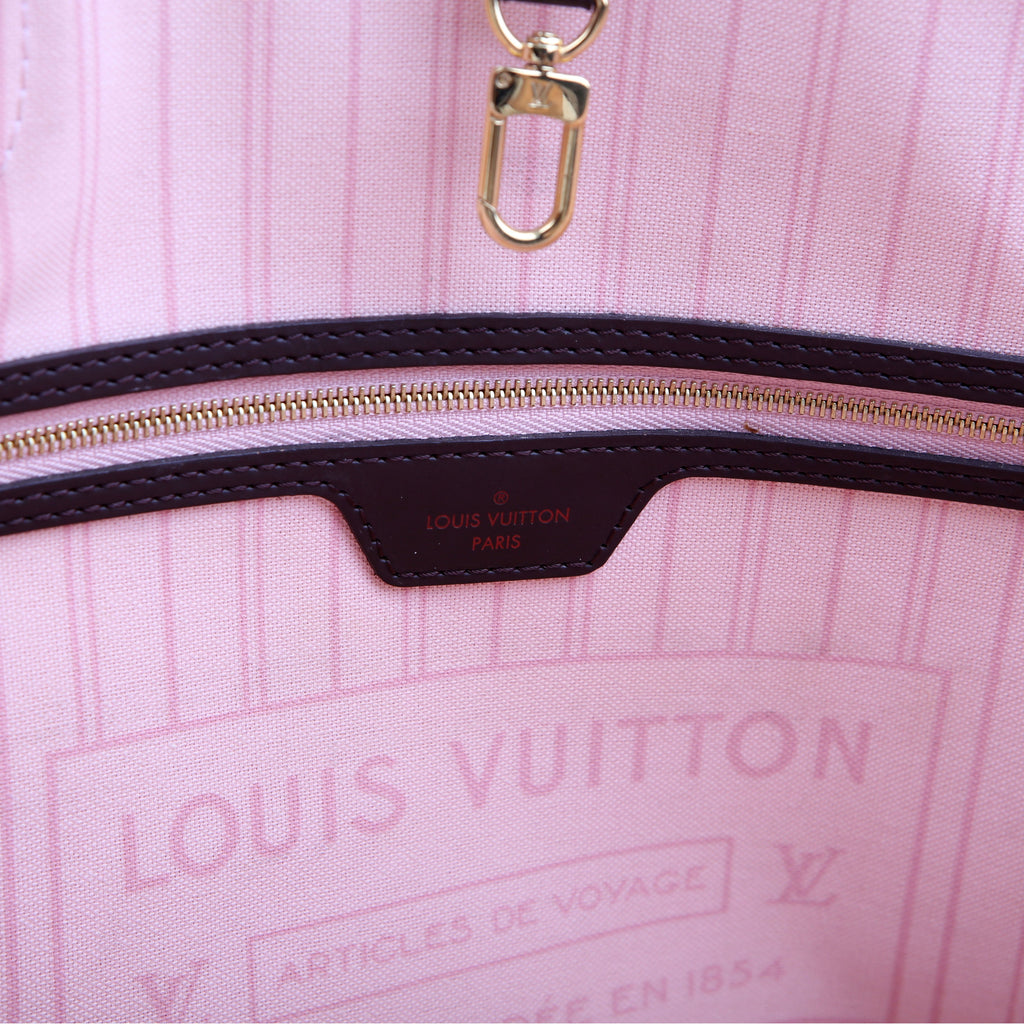 Neverfull With Wallet MM Damier Ebene Pink
