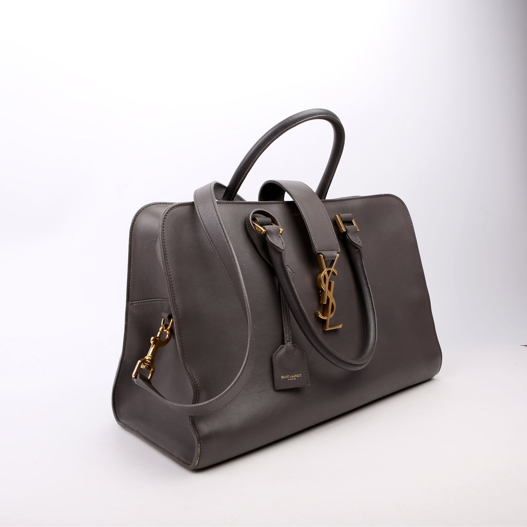 Monogram Cabas Medium Leather Grey