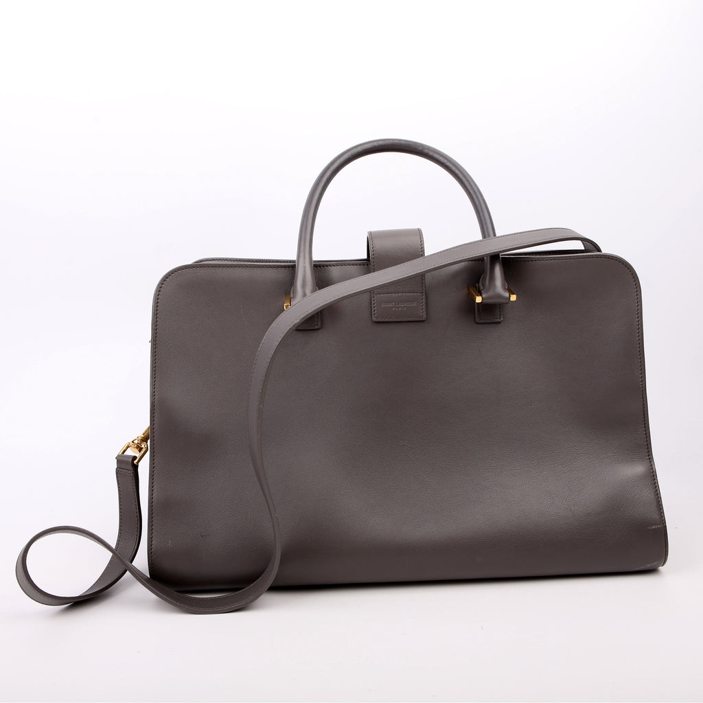Monogram Cabas Medium Leather Grey