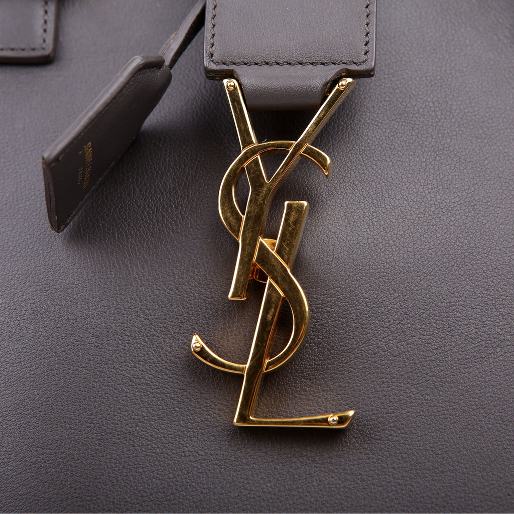 Monogram Cabas Medium Leather Grey