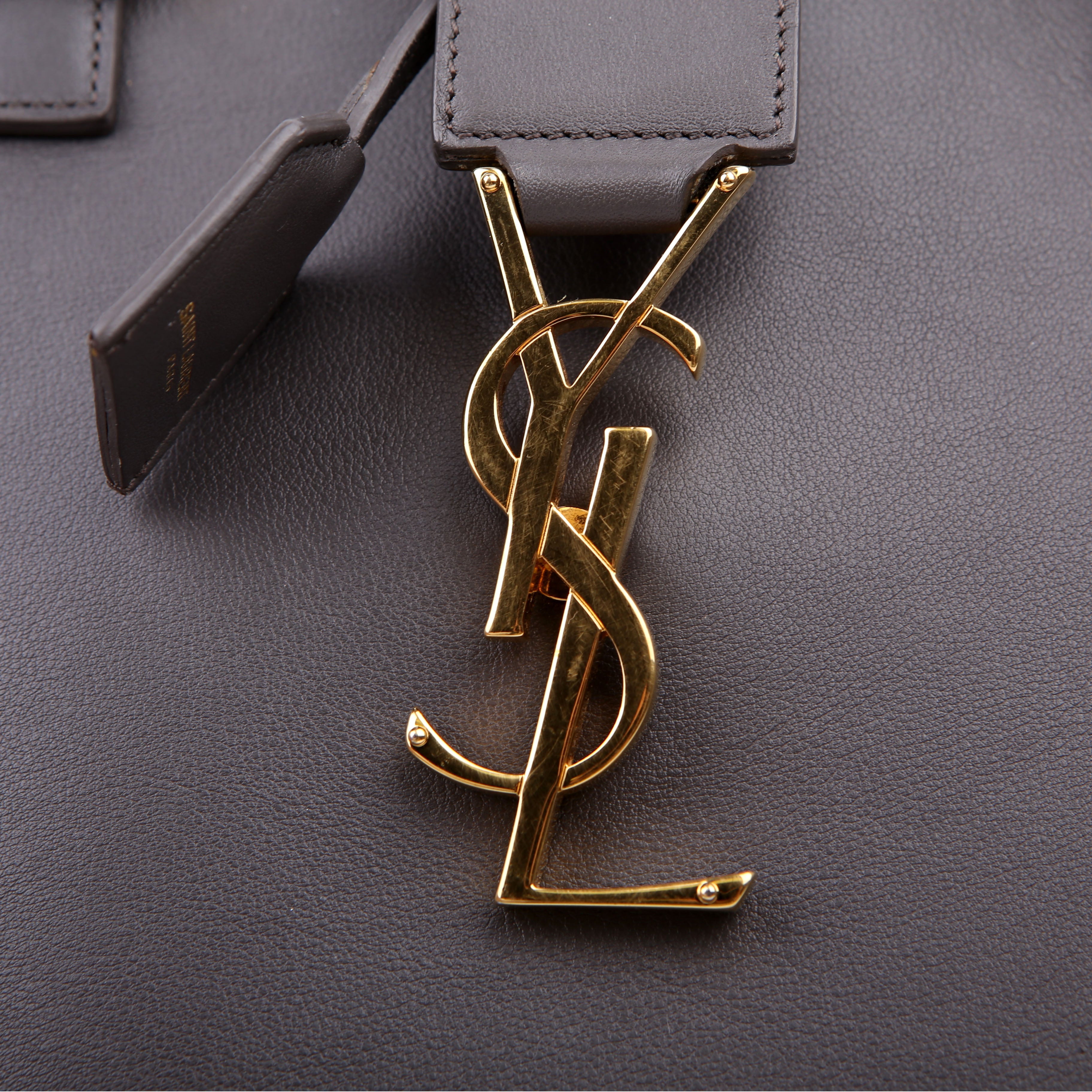 Monogram Cabas Medium Leather Grey