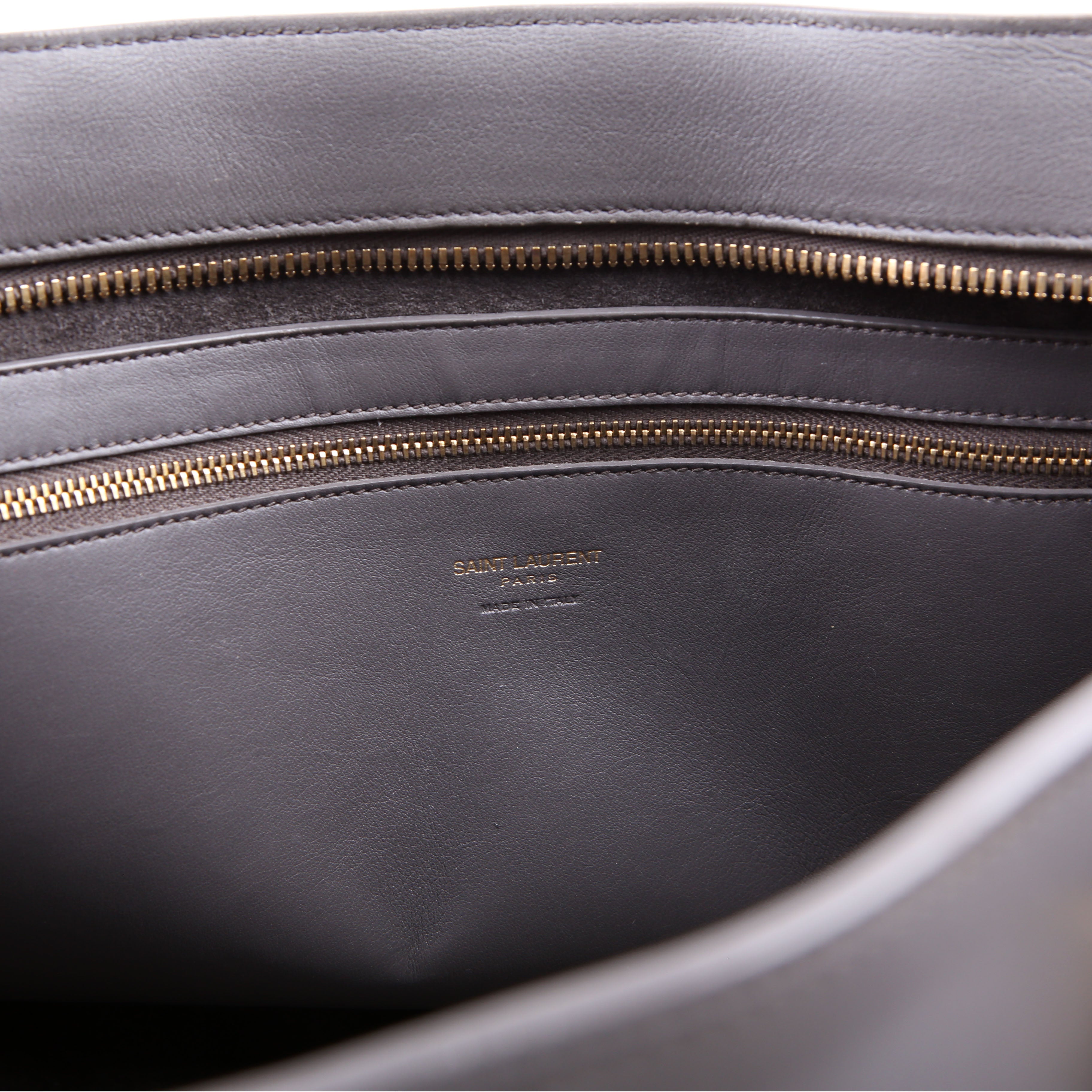 Monogram Cabas Medium Leather Grey