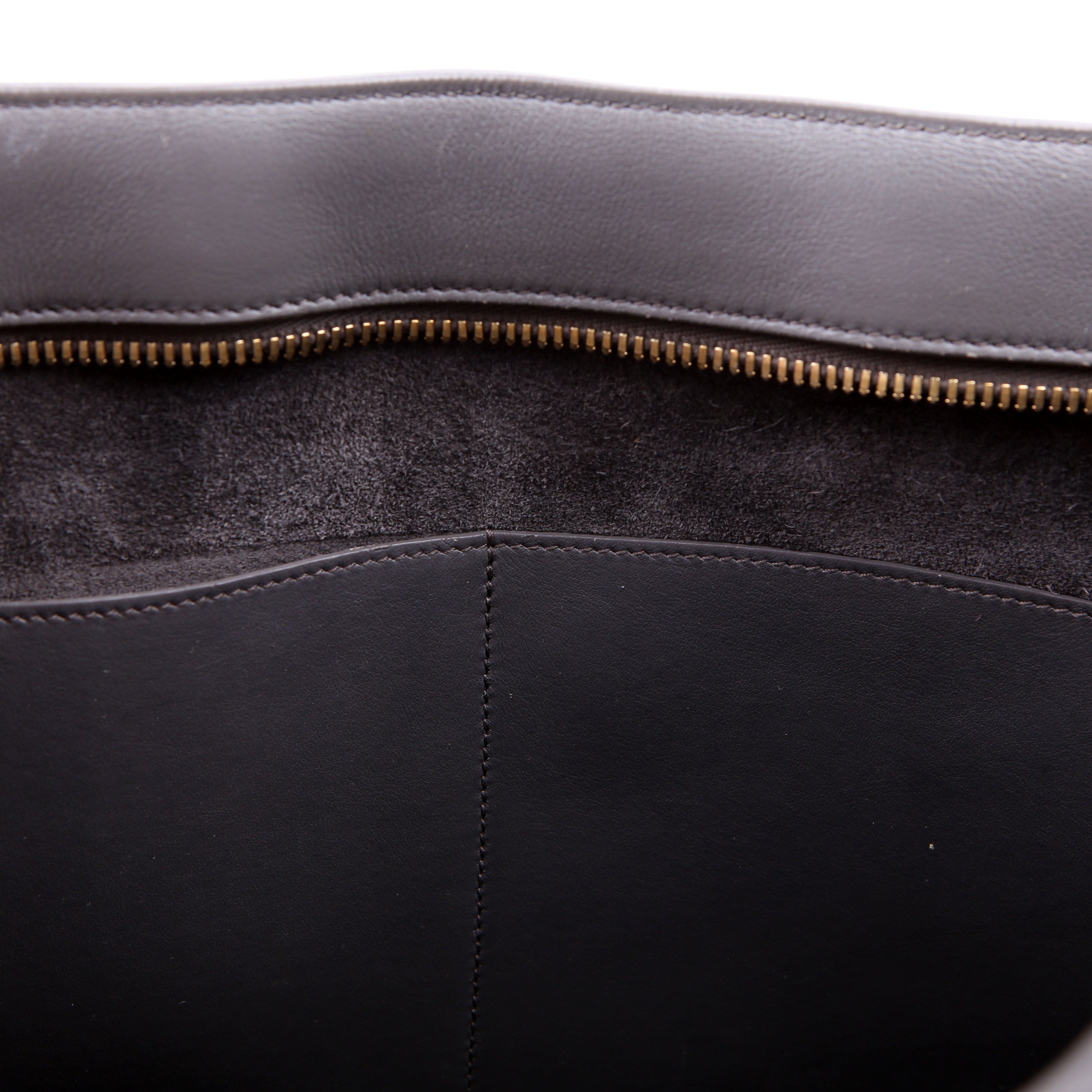 Monogram Cabas Medium Leather Grey