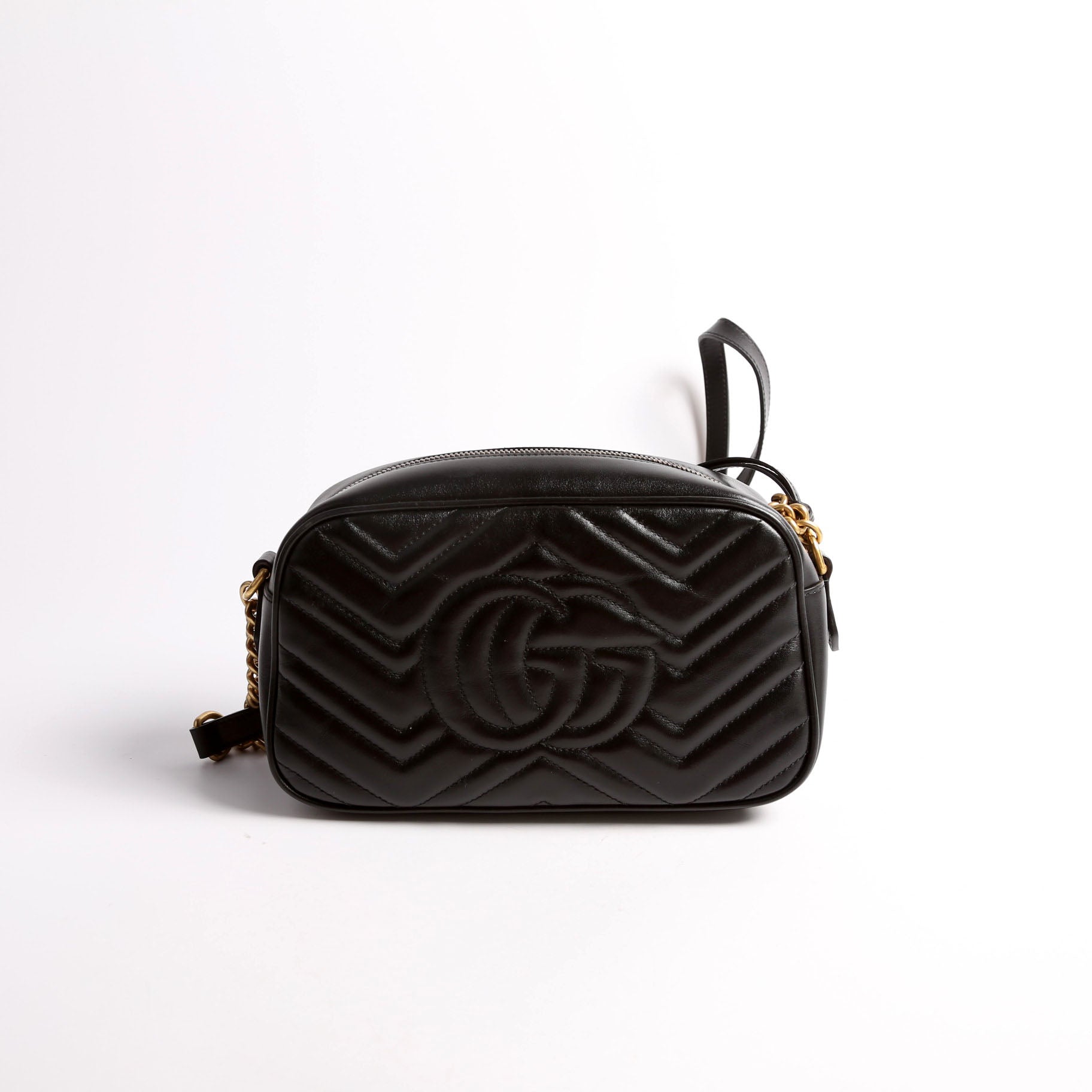 447632 Marmont Small Leather Camera Black