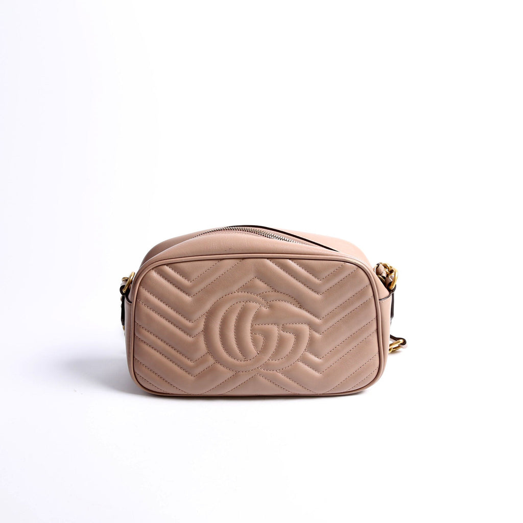 447632 Marmont Small Leather Camera Taupe