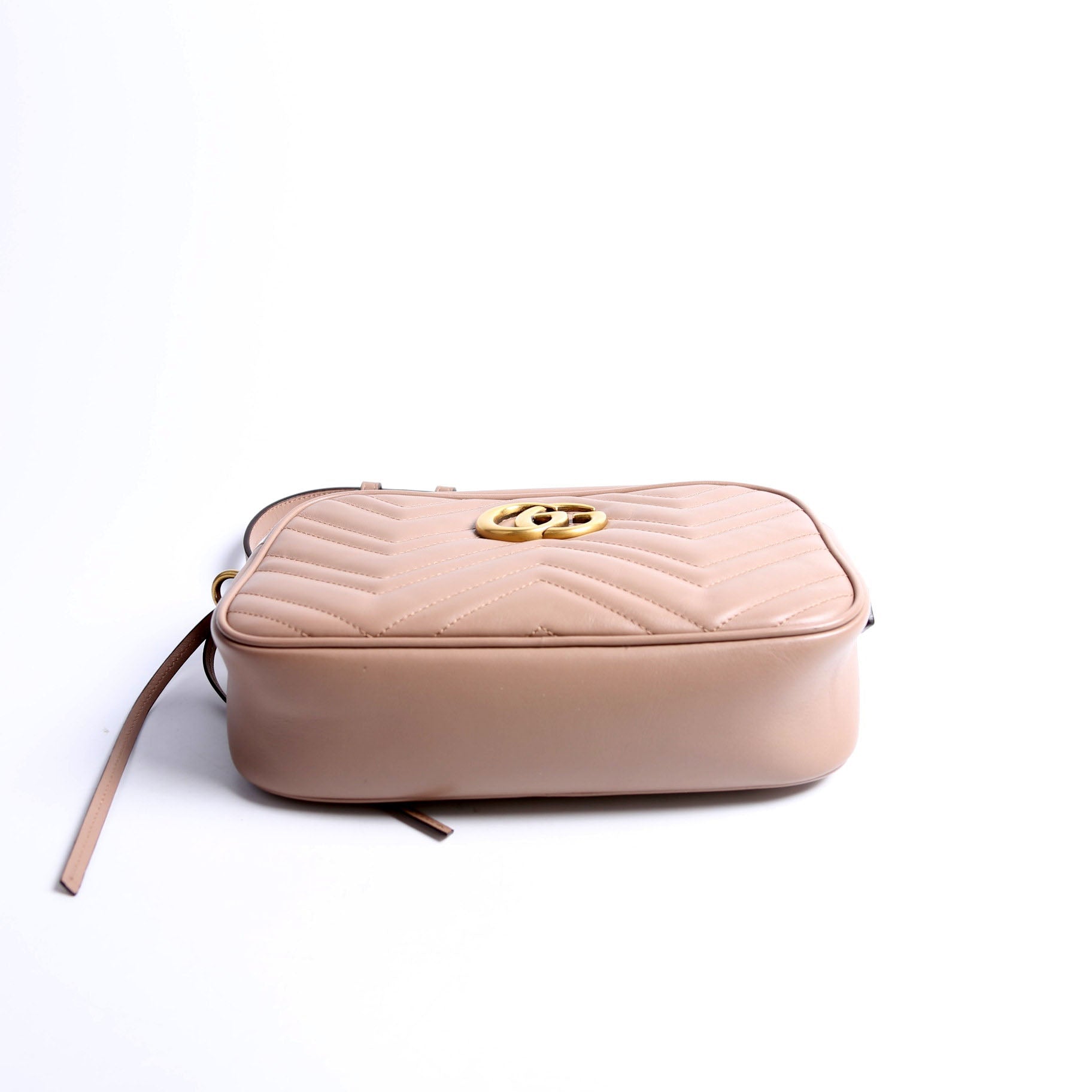 447632 Marmont Small Leather Camera Taupe