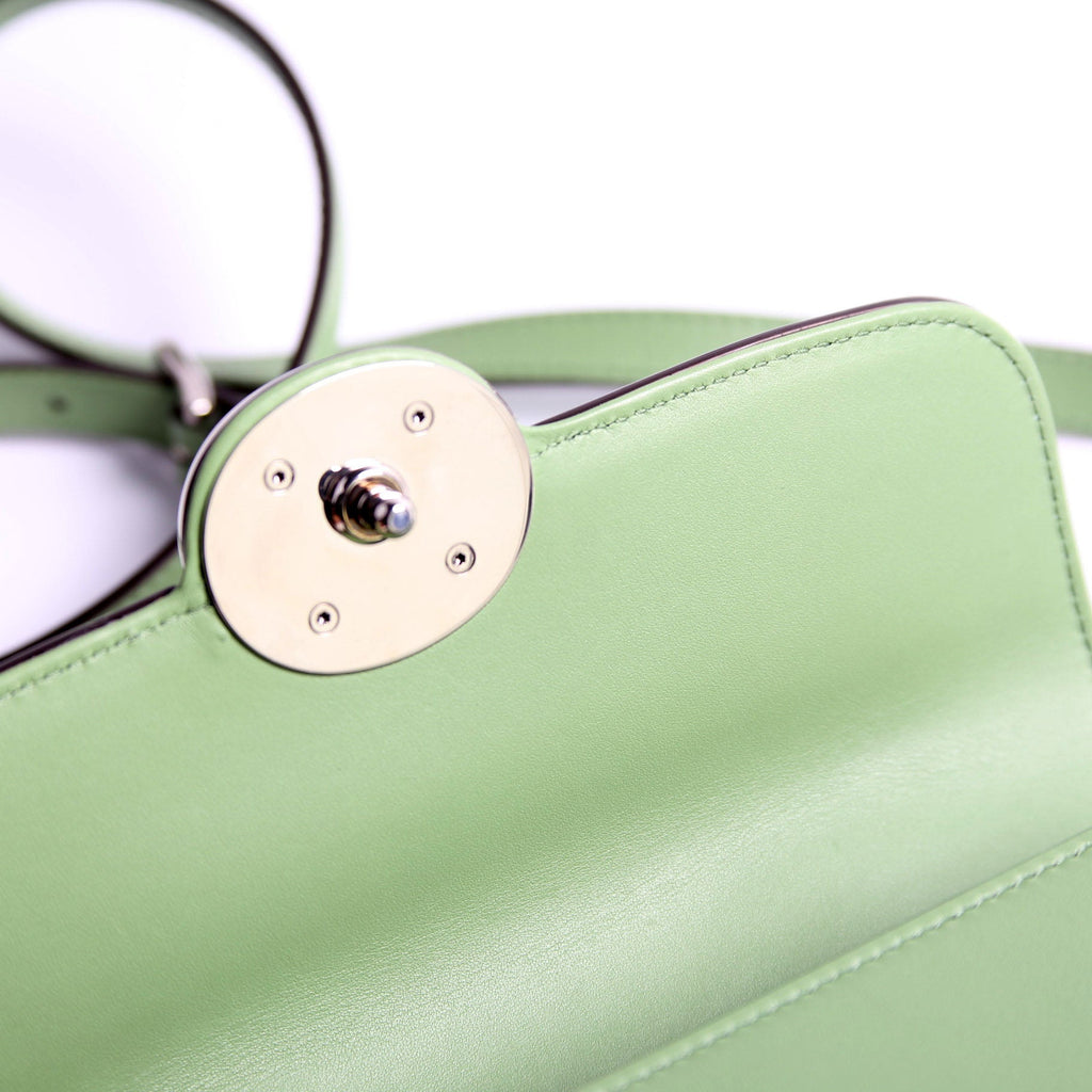 739722 Petite GG Mini Shoulder Bag Calfskin Green
