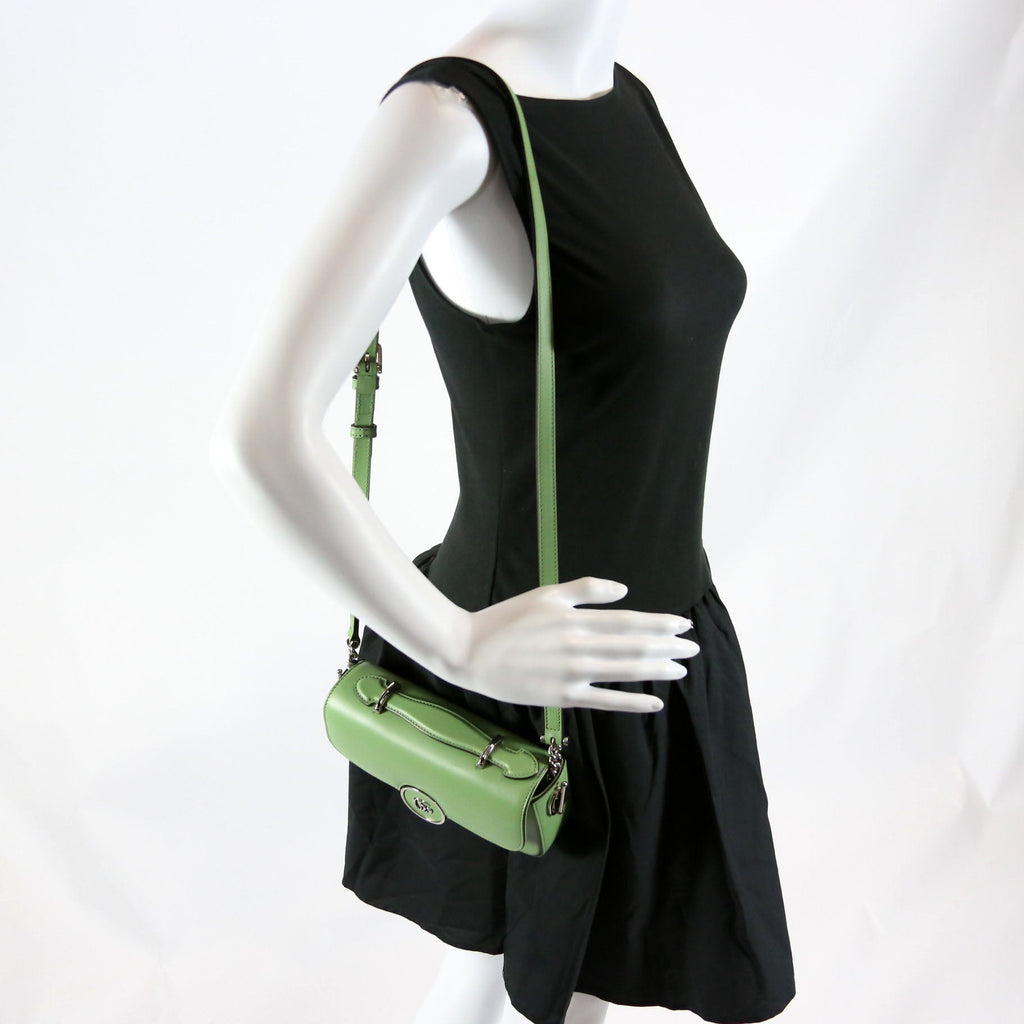 739722 Petite GG Mini Shoulder Bag Calfskin Green