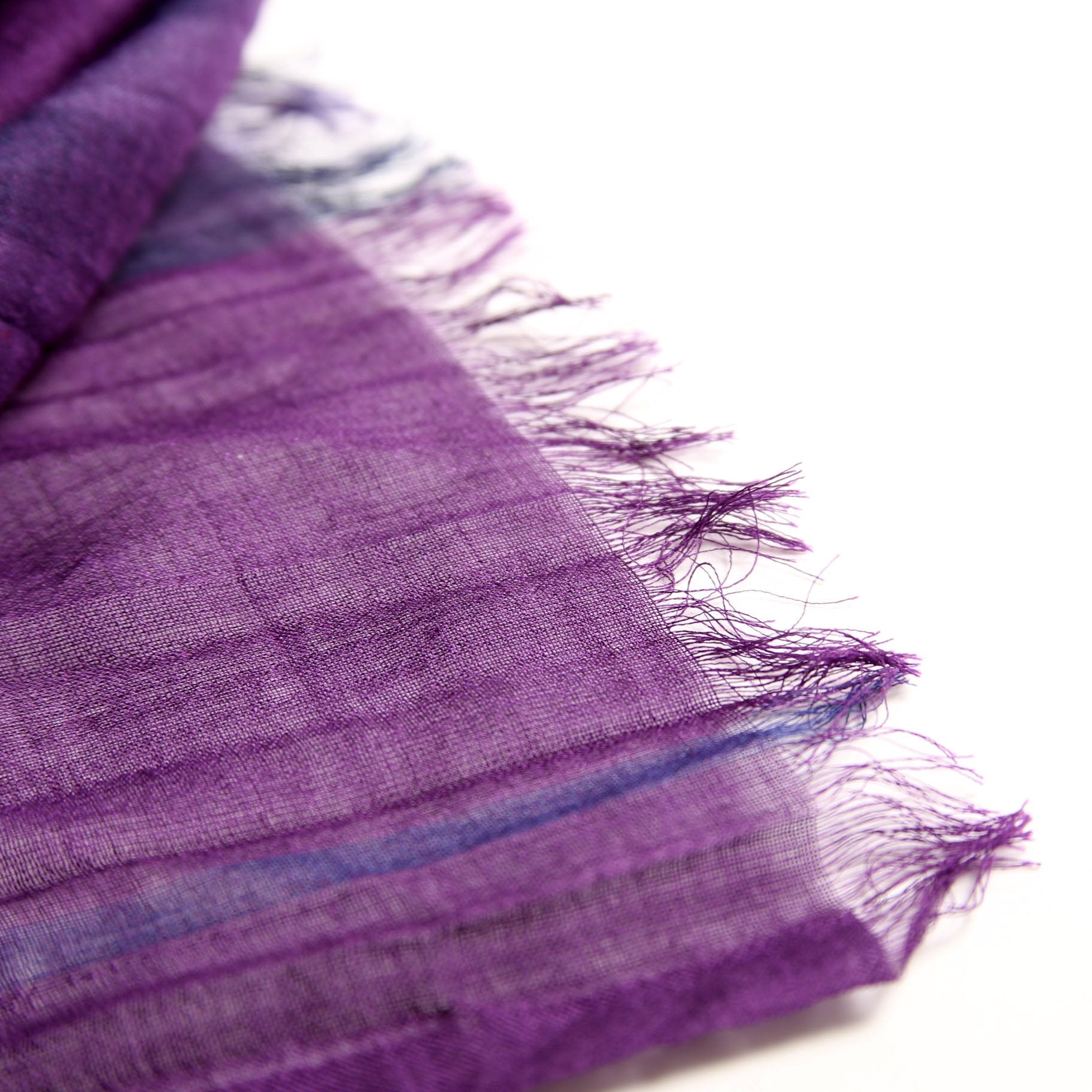 Nova Check Silk/Cotton Scarf Purple