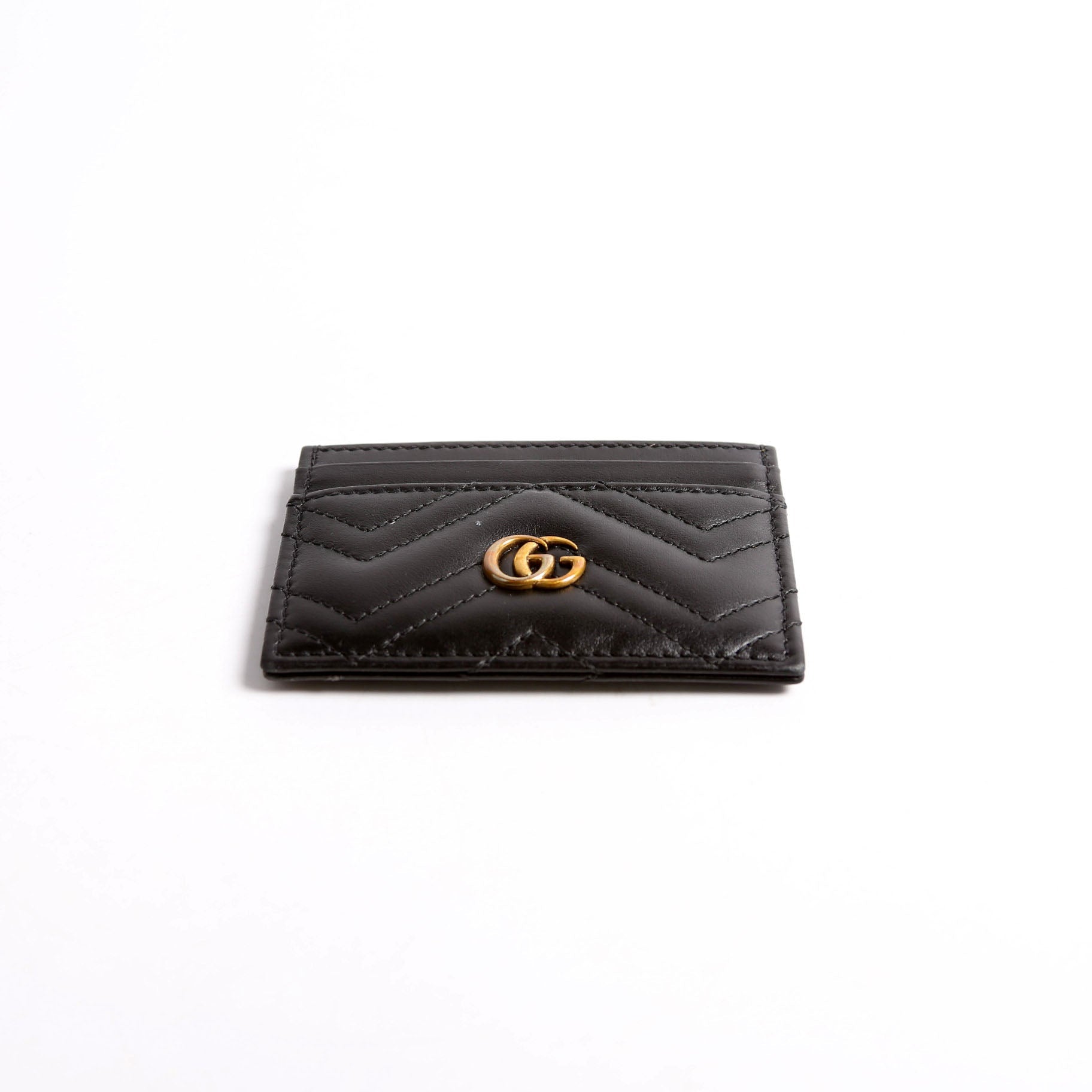 443127 GG Marmont Card Holder Black