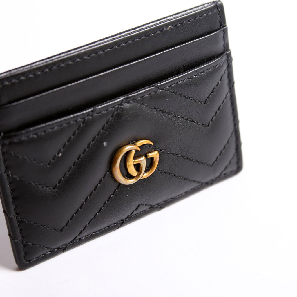 443127 GG Marmont Card Holder Black