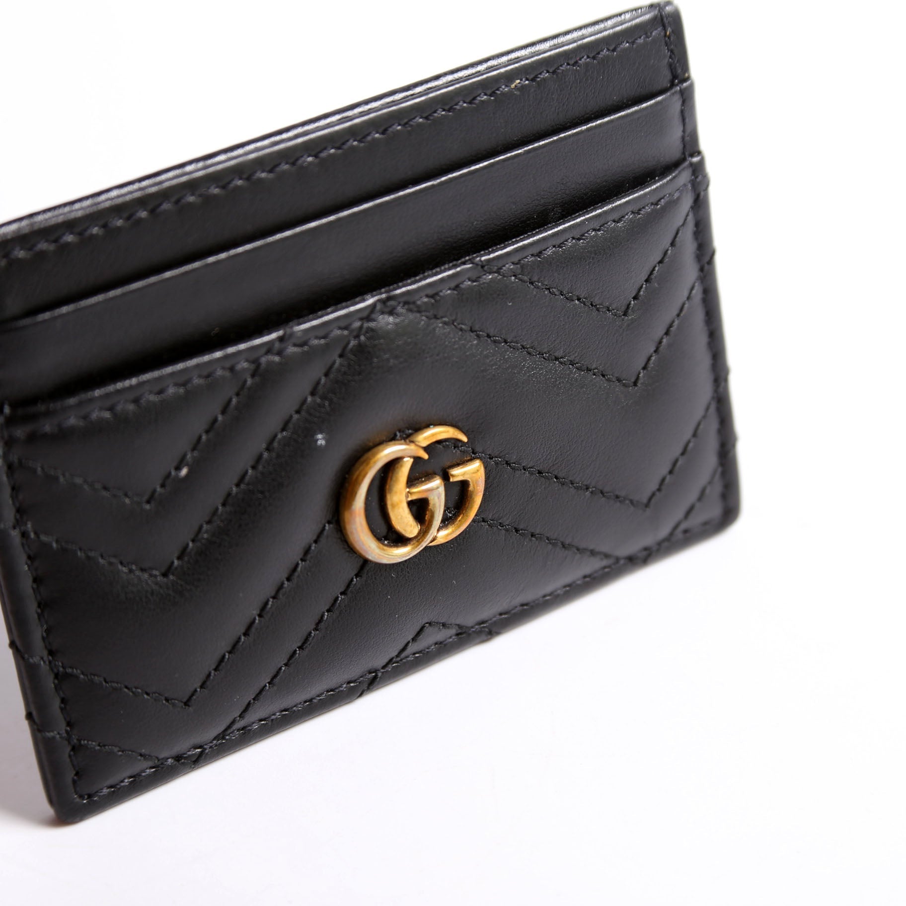 443127 GG Marmont Card Holder Black