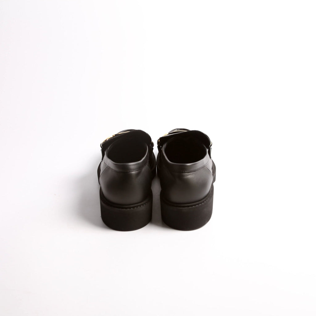 Chain Link Loafers Size 39.5 Black