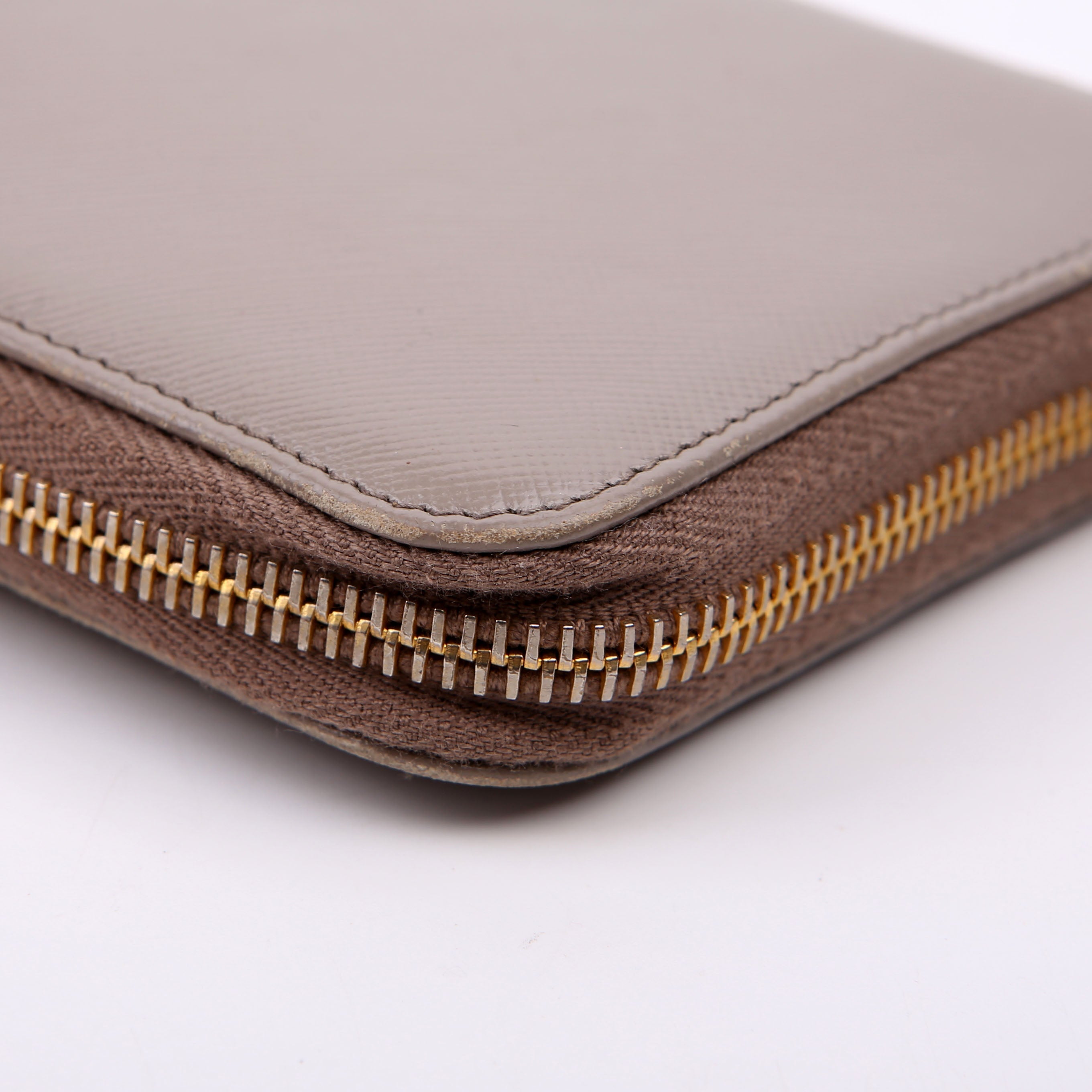 Prada Saffiano Zip Around Wallet Black