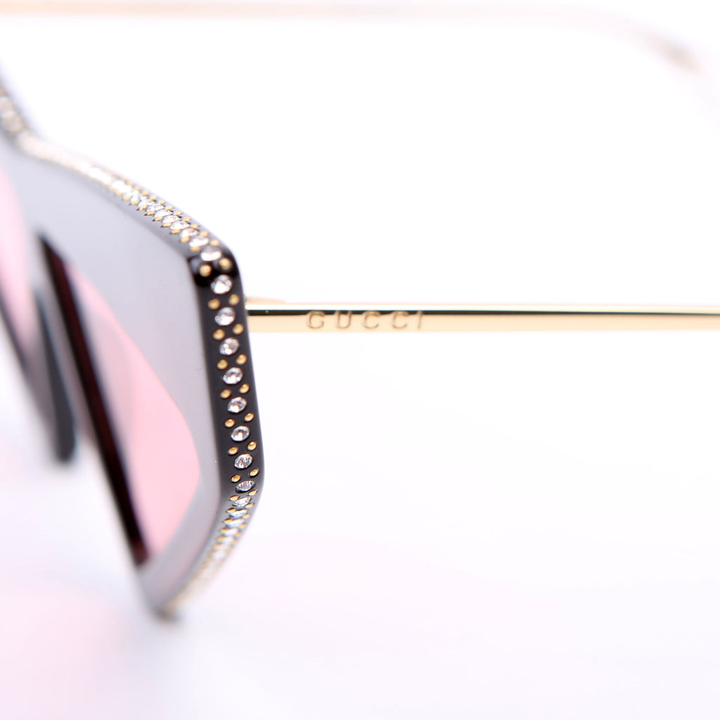 Gucci GG0430S 001 Crystal Sunglasses