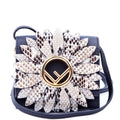 Fendi 8BS003 Kan I Micro Shoulder Vitello Flower F Is Fendi