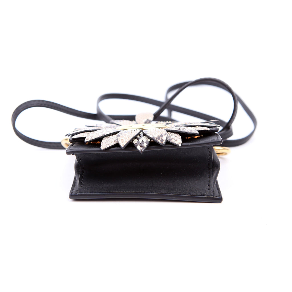 Fendi 8BS003 Kan I Micro Shoulder Vitello Flower F Is Fendi