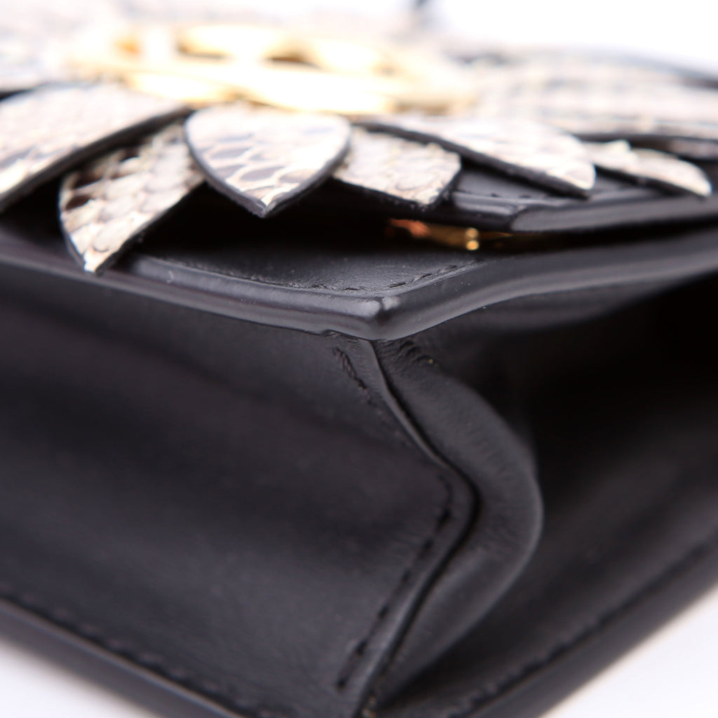 Fendi 8BS003 Kan I Micro Shoulder Vitello Flower F Is Fendi