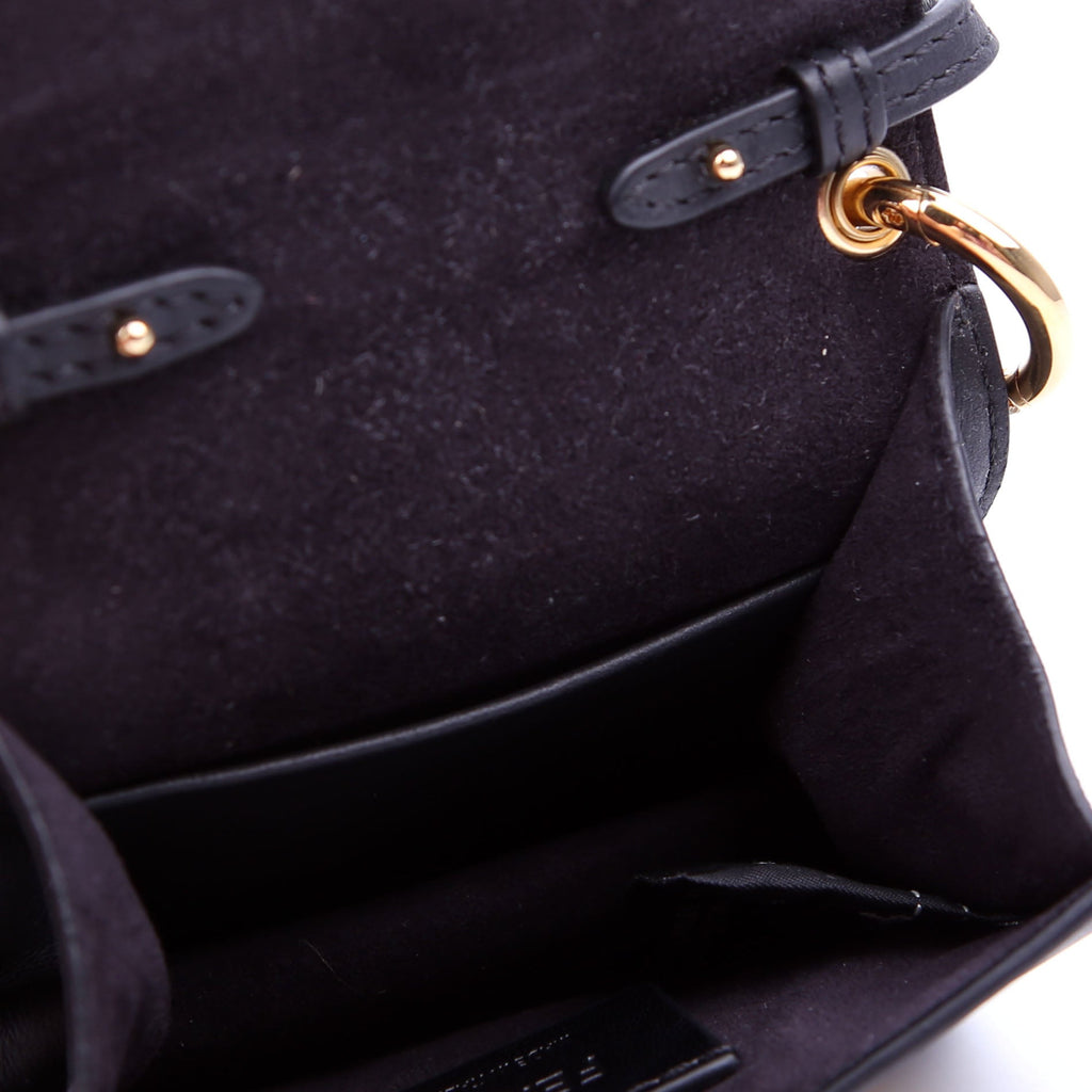 Fendi 8BS003 Kan I Micro Shoulder Vitello Flower F Is Fendi
