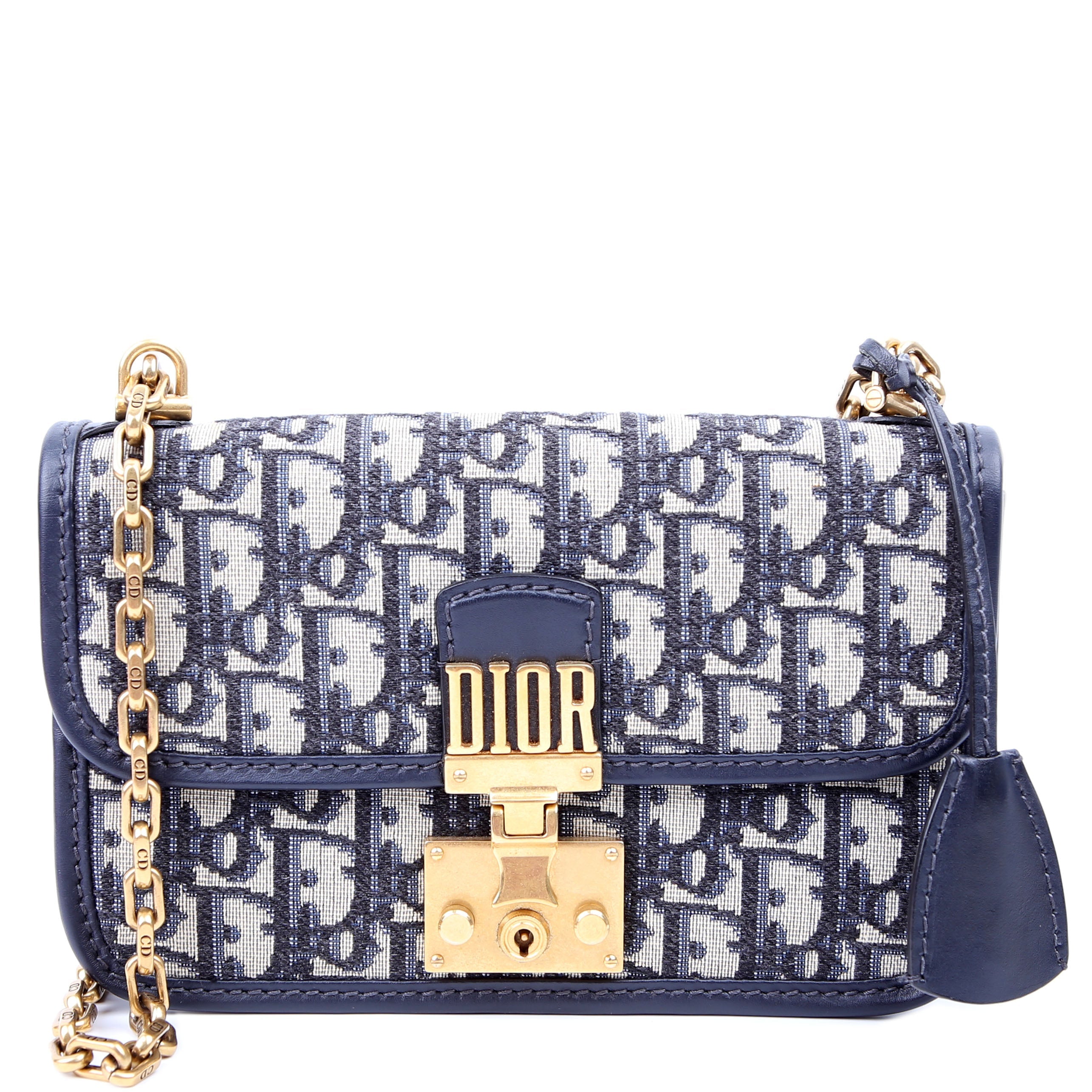 Dioraddict Wallet On Chain Oblique Blue