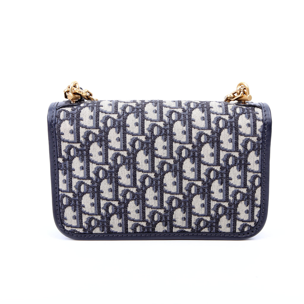Dioraddict Wallet On Chain Oblique Blue