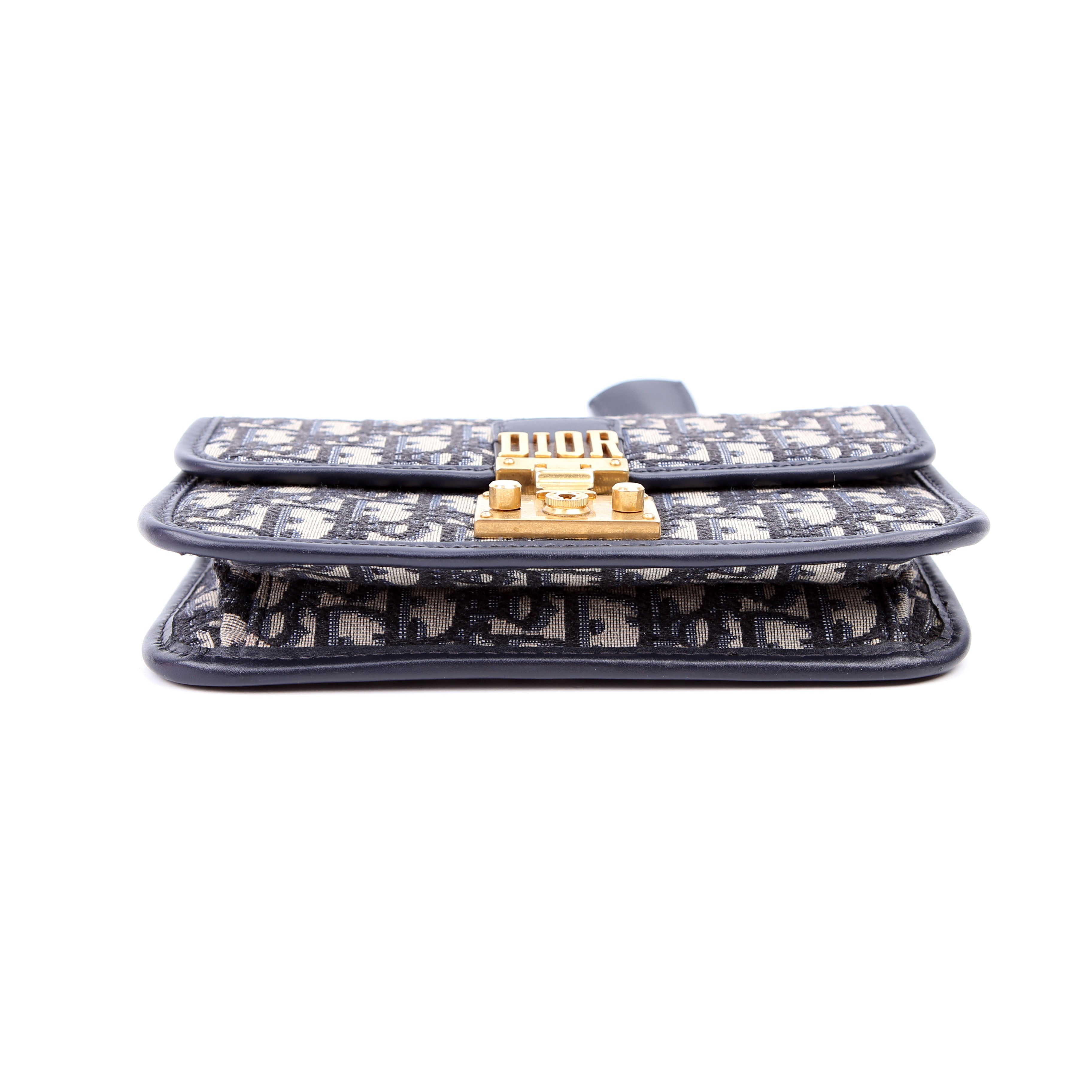 Dioraddict Wallet On Chain Oblique Blue