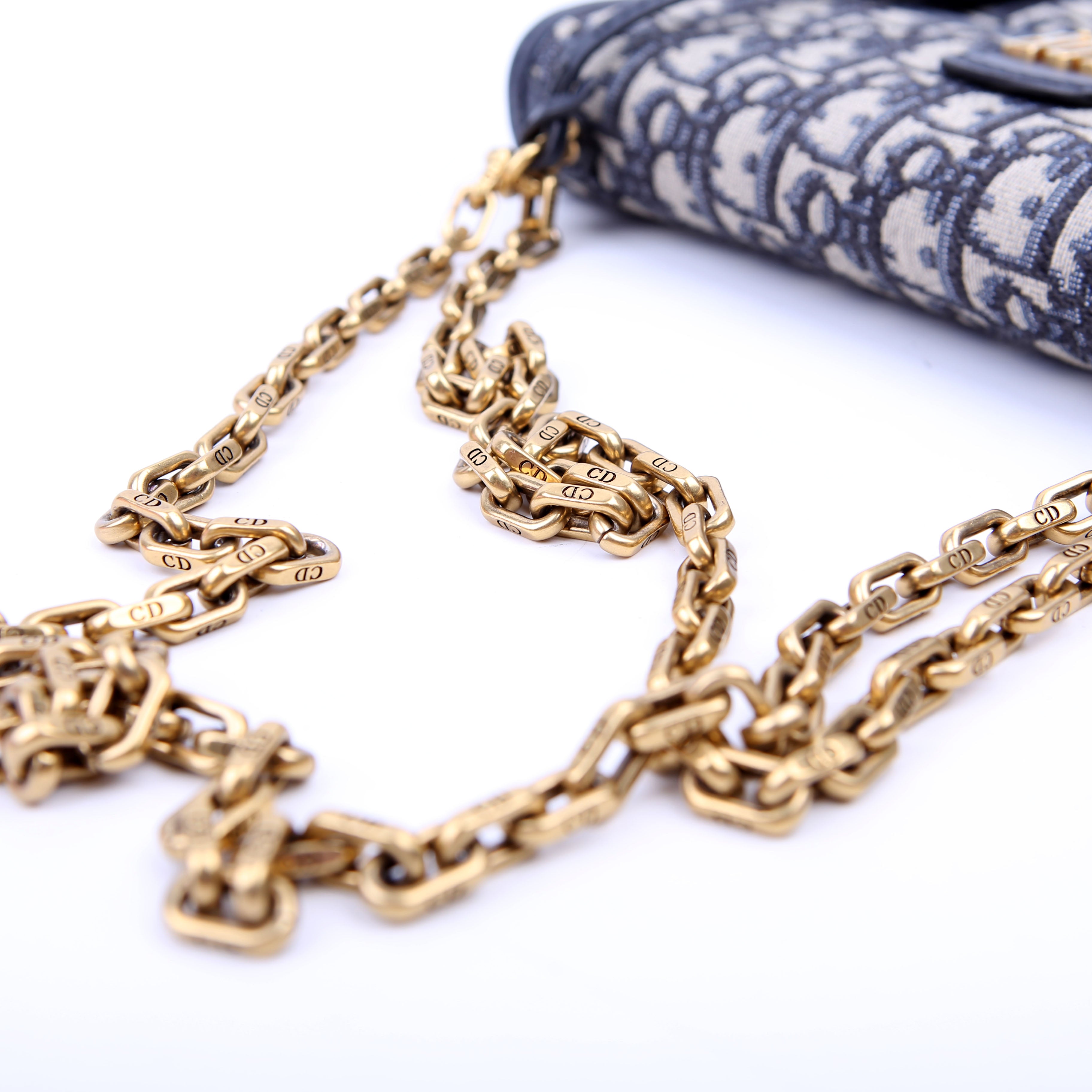 Dioraddict Wallet On Chain Oblique Blue